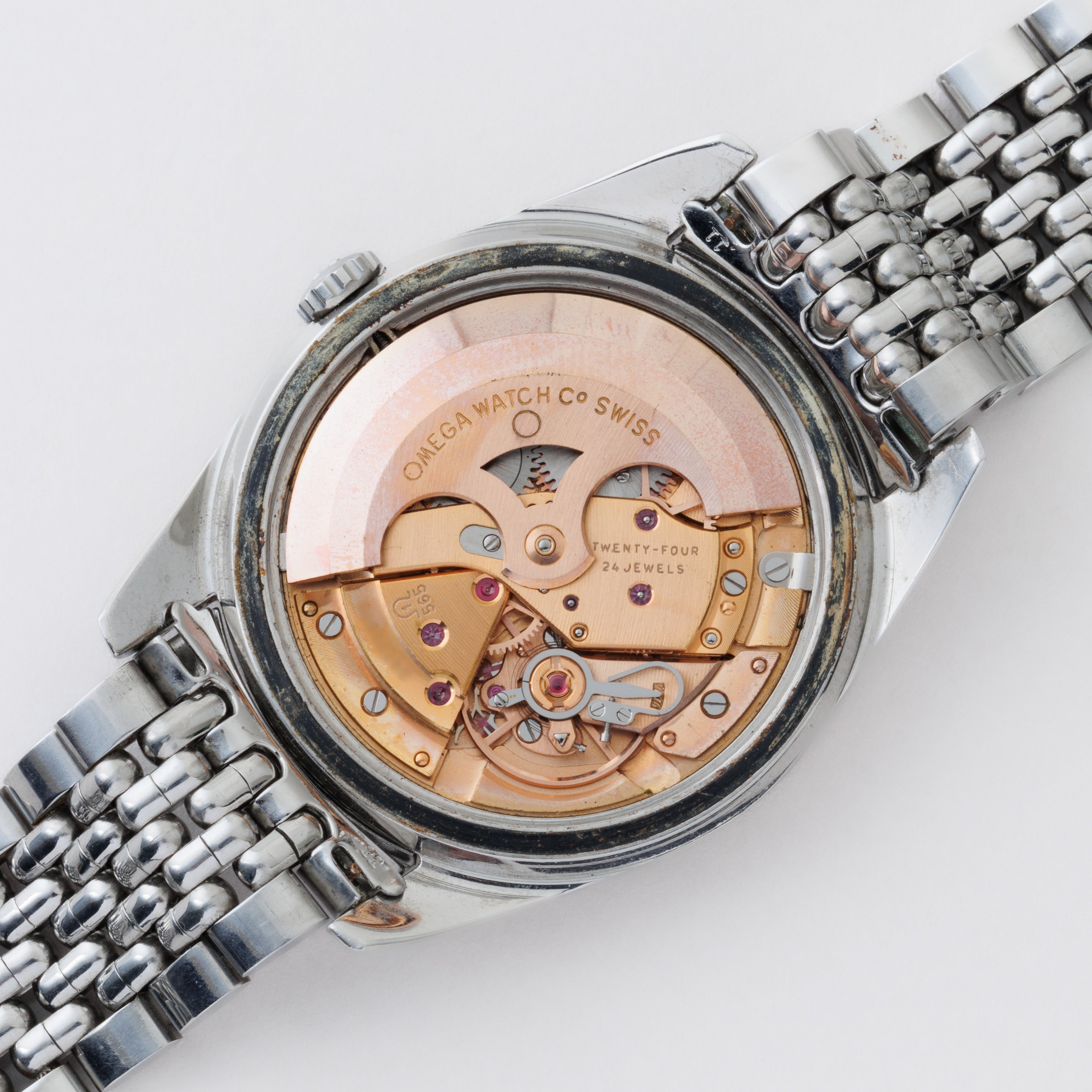 オメガ シーマスター 1966年製 Ref.166.010 シルバーダイヤル 純正ライスブレス