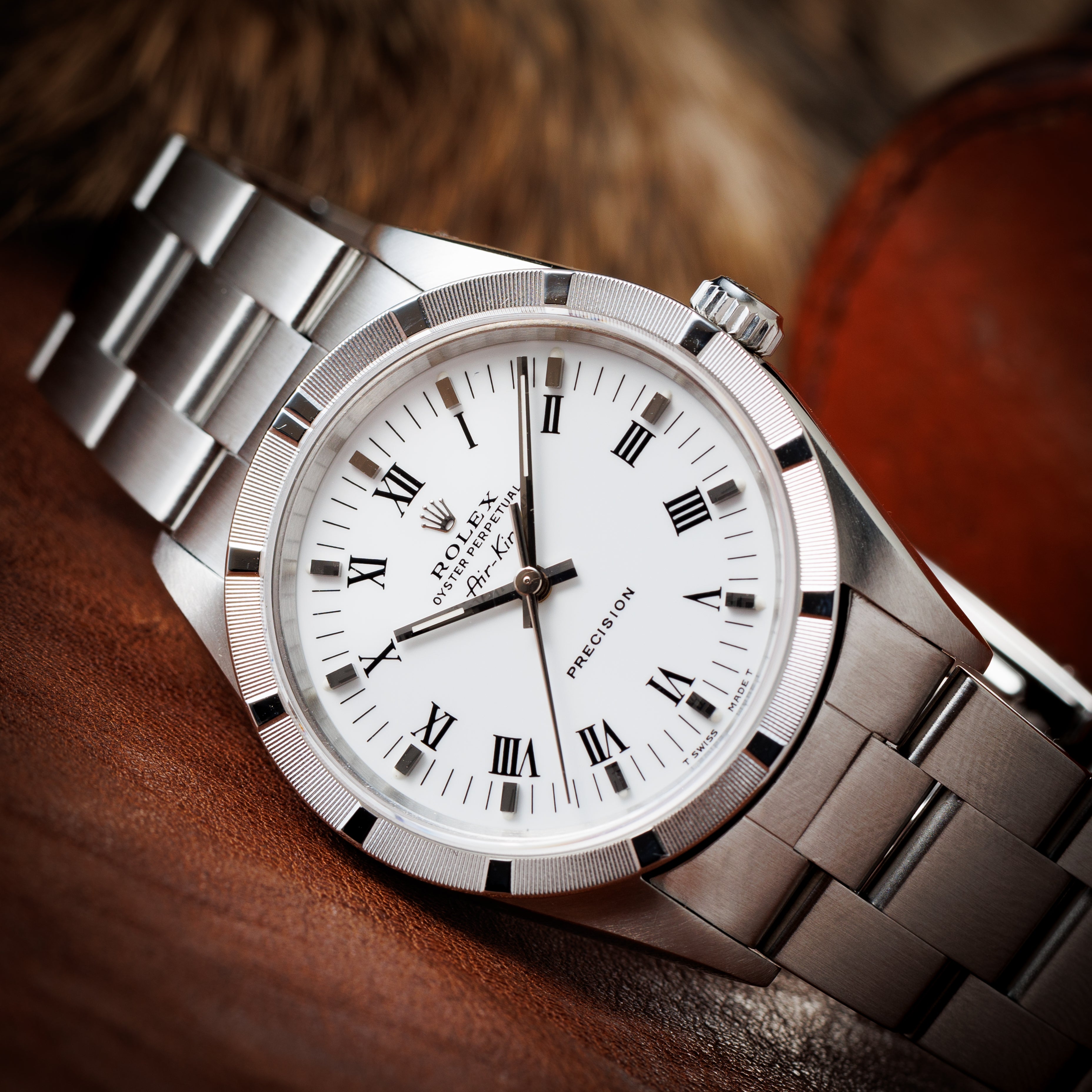 ロレックス エアキング 1996年製 Ref.14010 ホワイトローマンダイヤル 箱、ギャラ付き