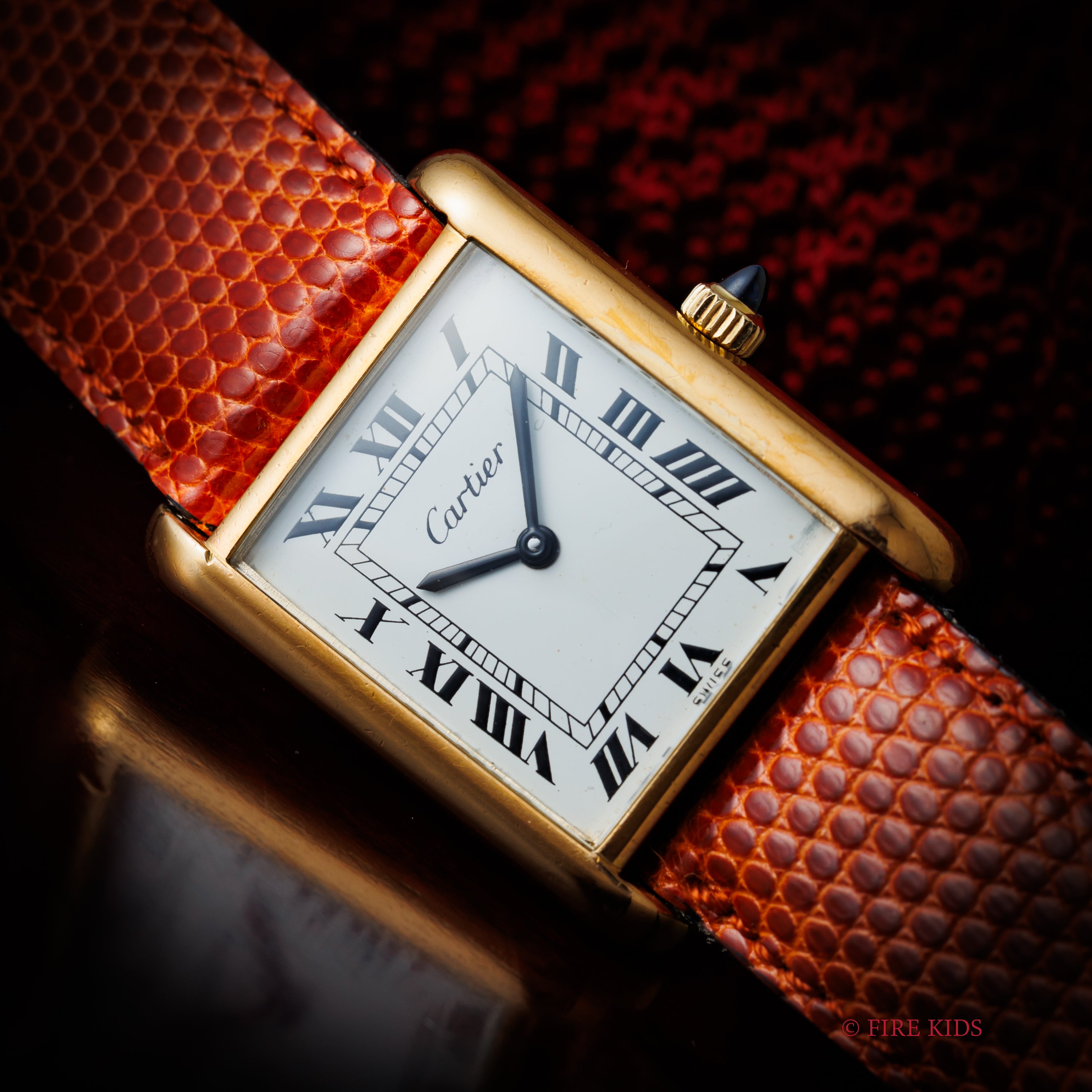 カルティエ プレマストタンク LMサイズ 手巻 1970年代製 ホワイトローマンダイヤル