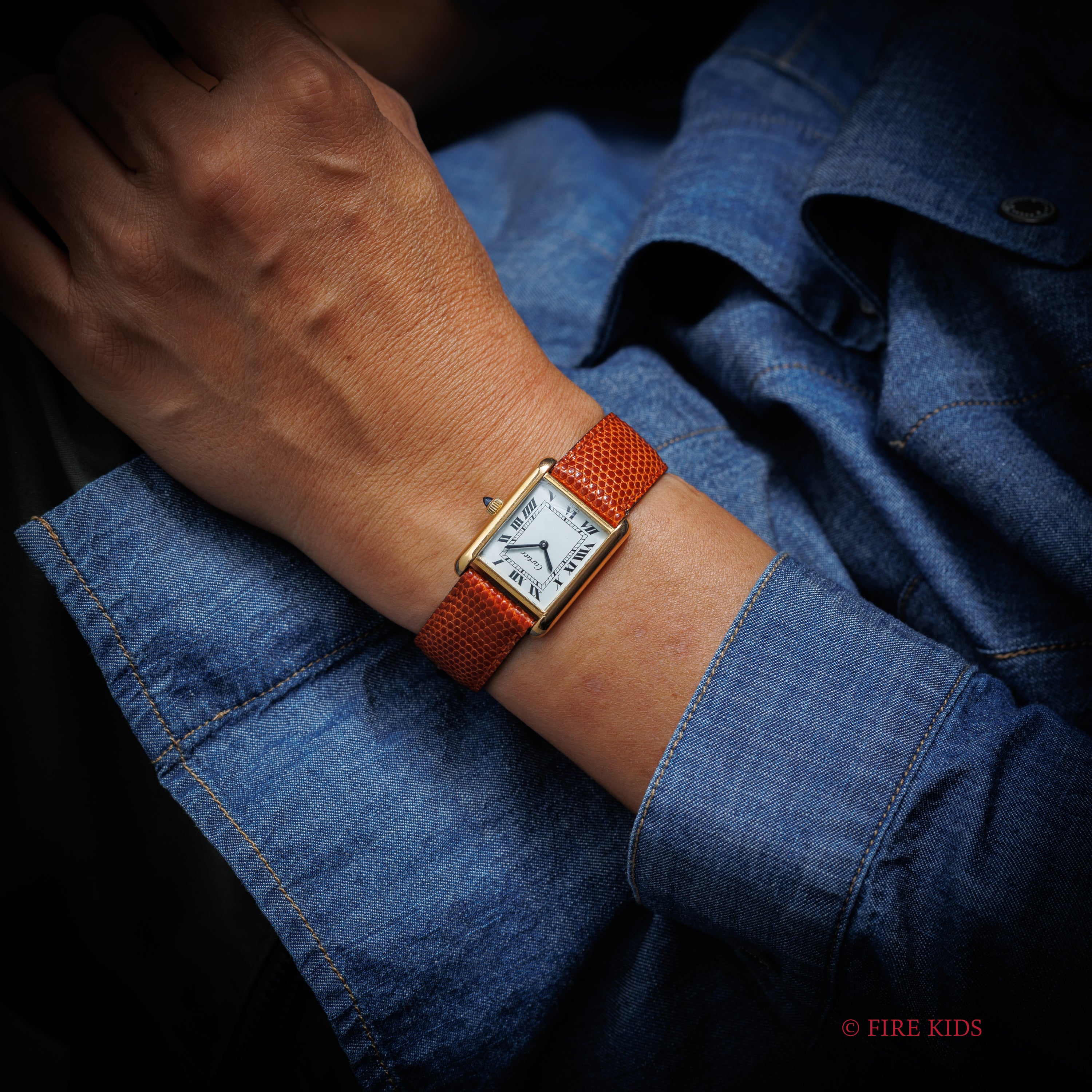 カルティエ プレマストタンク LMサイズ 手巻 1970年代製 ホワイトローマンダイヤル