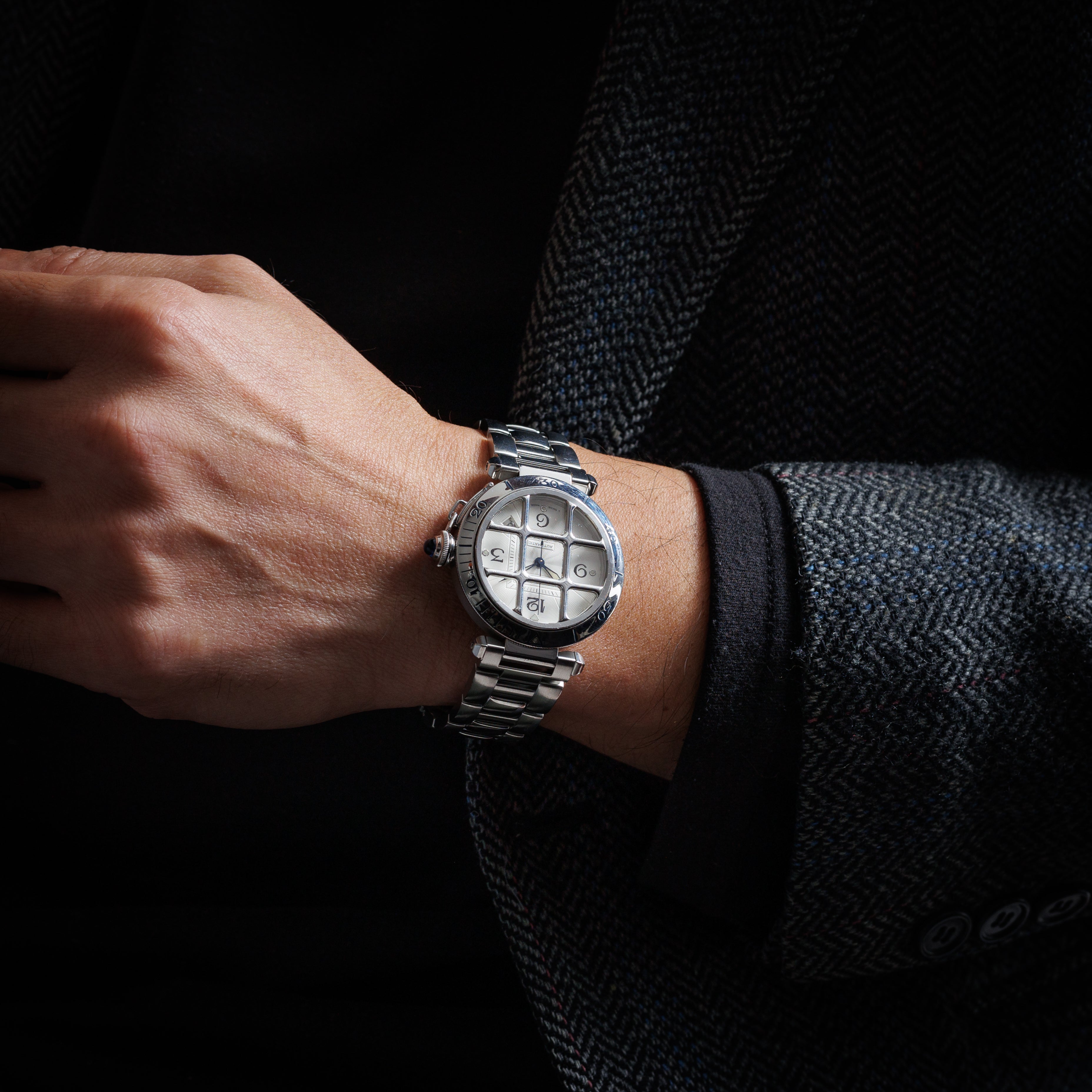 カルティエ パシャグリッド 1990年代製 Ref.W3104055 ホワイトダイヤル