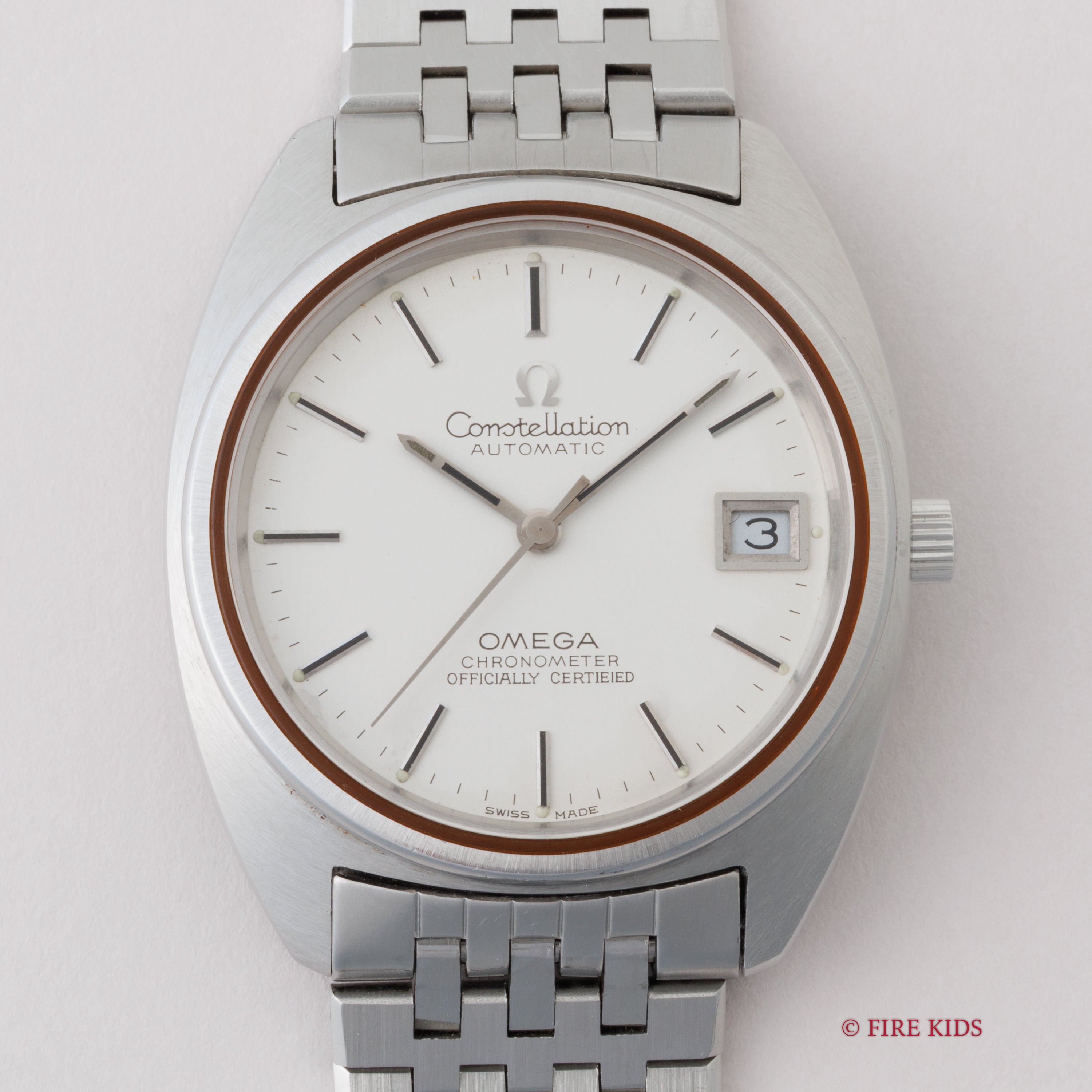 オメガ コンステレーション ジェンタ 後期型 1971年製 自動巻 純正ステンレスブレス付