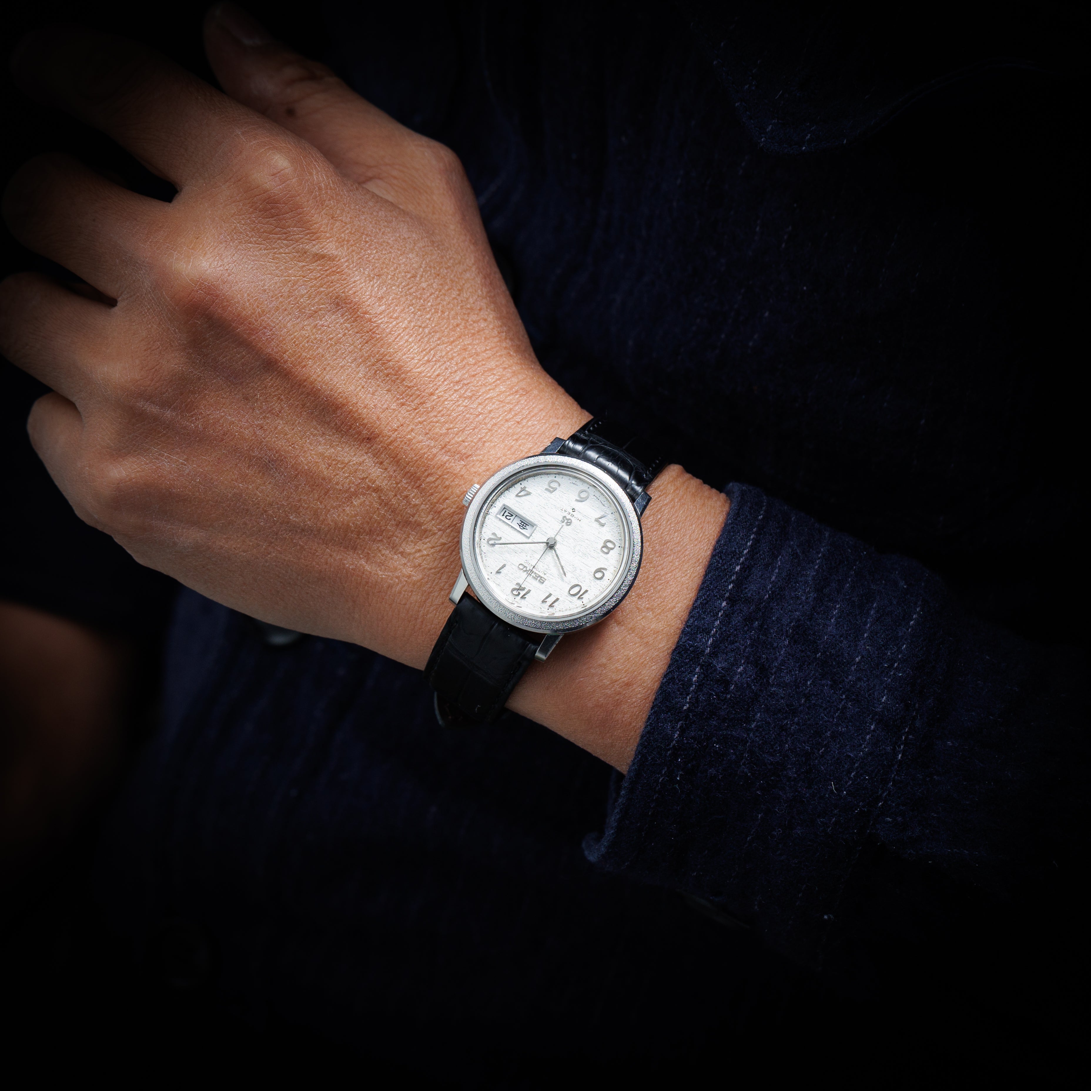 グランドセイコー ハイビート自動巻き 1973年製 アラビアダイヤル ハンマートーンベゼル 5646‐7040