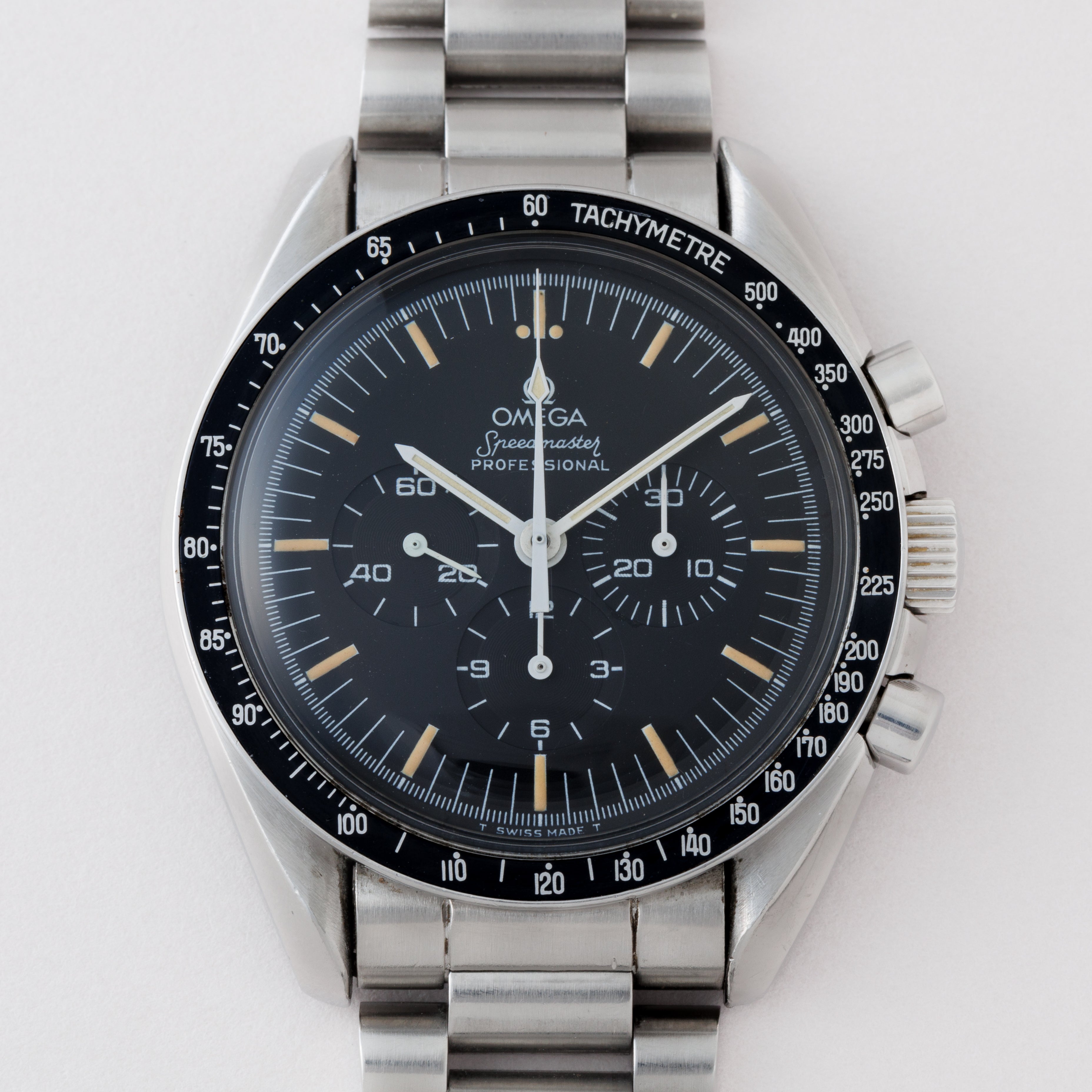 オメガ スピードマスタープロフェッショナル 1990年代製 Ref.ST345.0808 5th 下がりr 箱、ギャラ付き 裏スケルトン