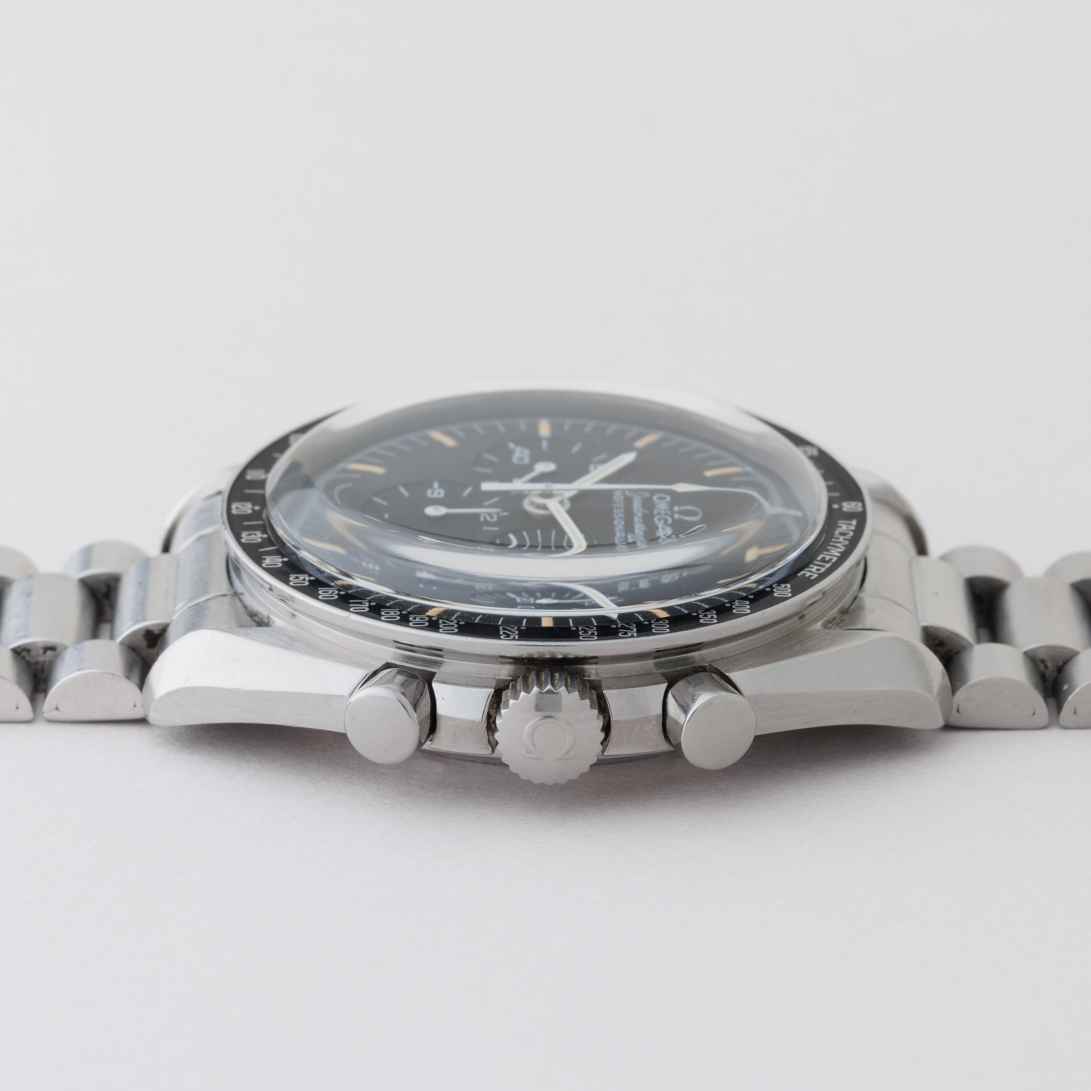 オメガ スピードマスタープロフェッショナル 1990年代製 Ref.ST345.0808 5th 下がりr 箱、ギャラ付き 裏スケルトン