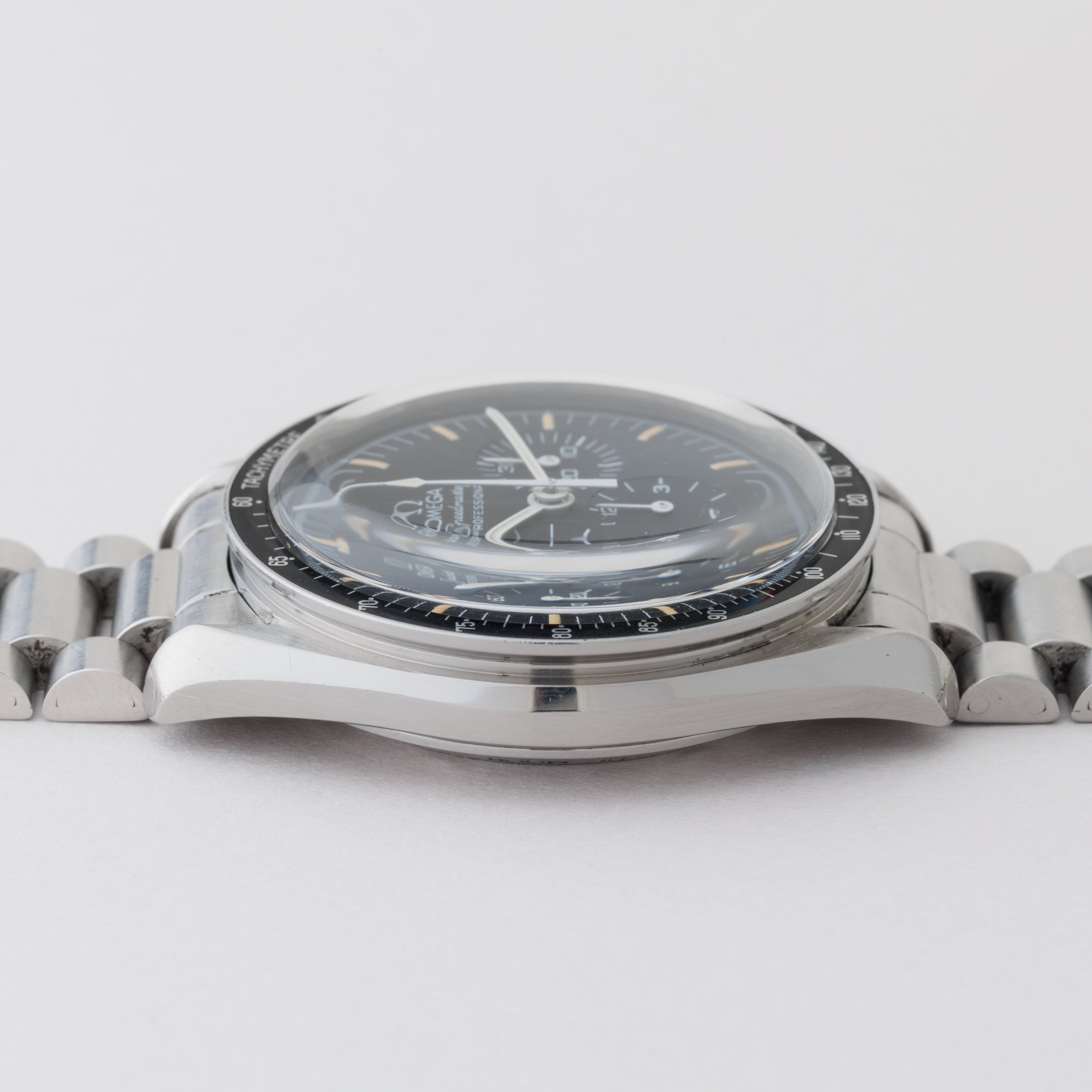 オメガ スピードマスタープロフェッショナル 1990年代製 Ref.ST345.0808 5th 下がりr 箱、ギャラ付き 裏スケルトン