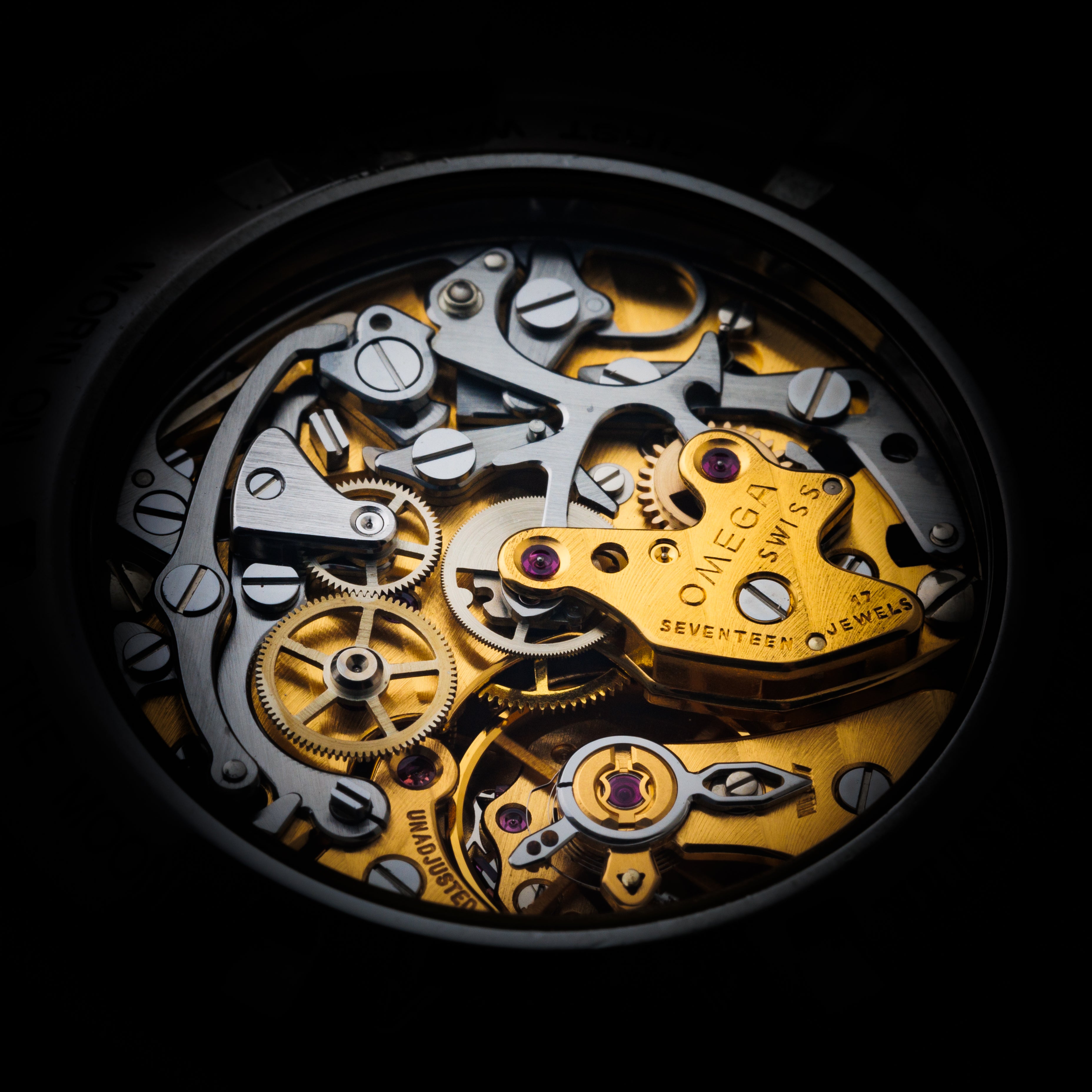 オメガ スピードマスタープロフェッショナル 1990年代製 Ref.ST345.0808 5th 下がりr 箱、ギャラ付き 裏スケルトン