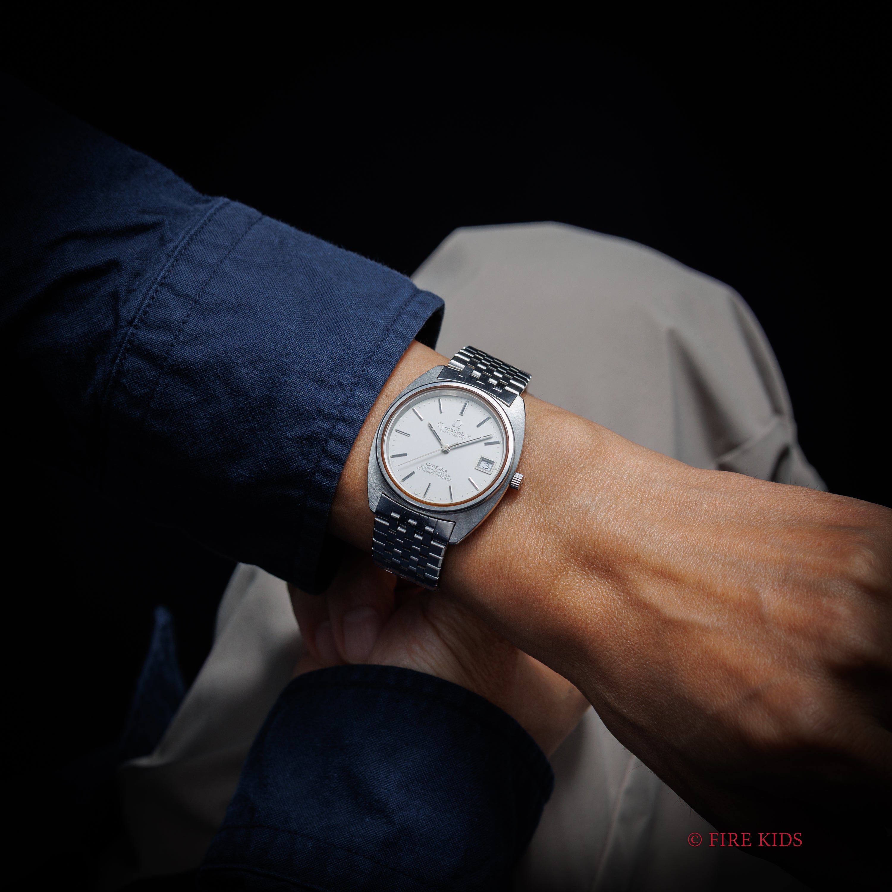 オメガ コンステレーション ジェンタ 後期型 1971年製 自動巻 純正ステンレスブレス付