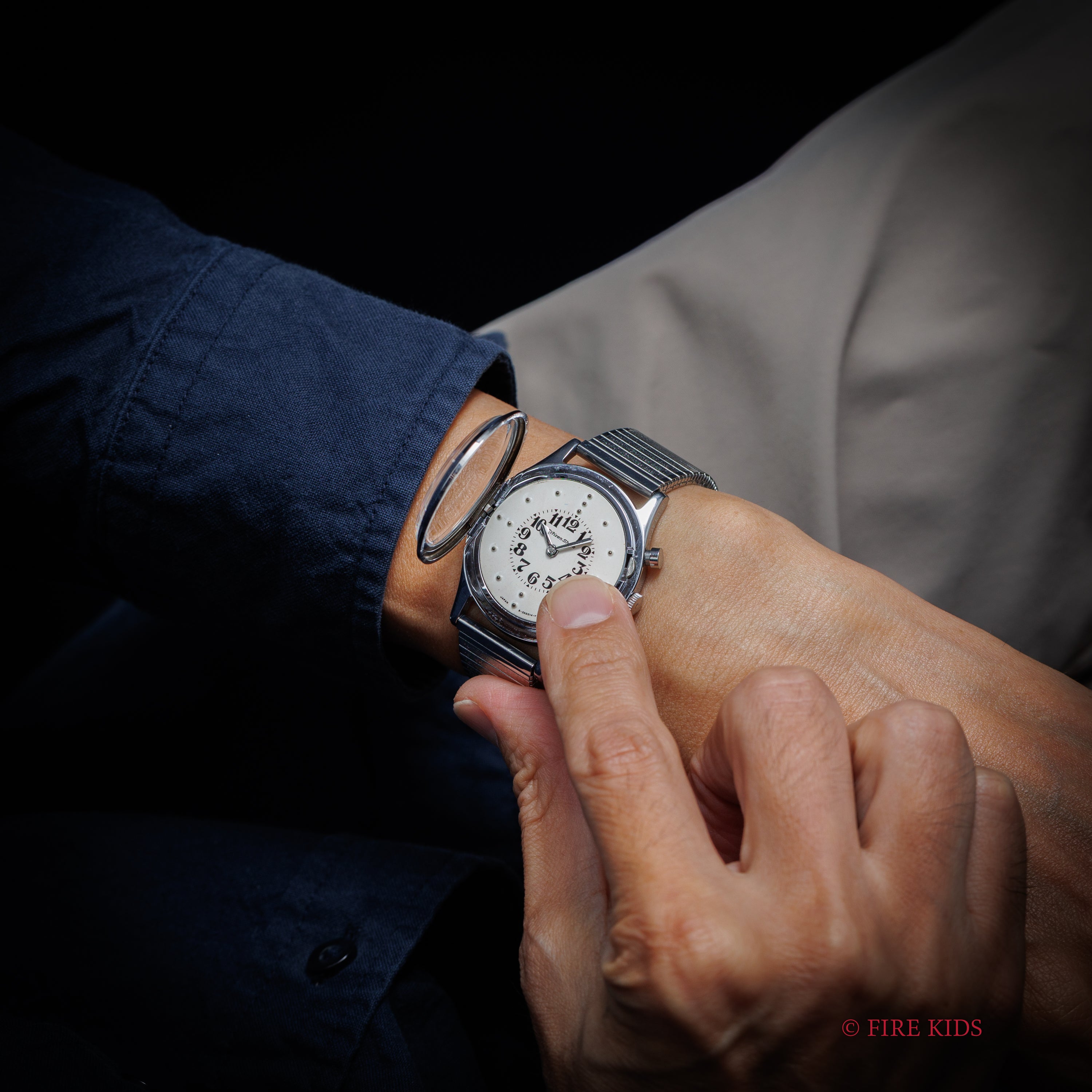 シチズン 国産初の盲人用腕時計 シャイン 1965年製 オリジナルブレス付き 手巻き