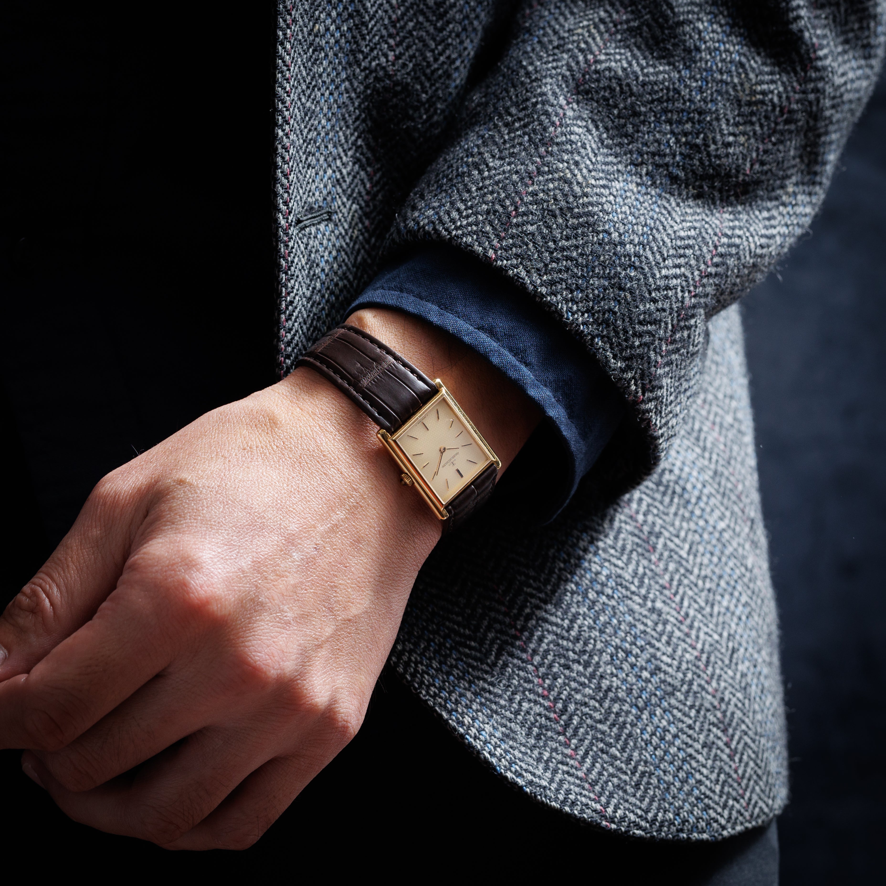 ジャガー・ルクルト レクタンギュラー 1970年代製 18金無垢 Ref.6129.21 タンクウォッチ