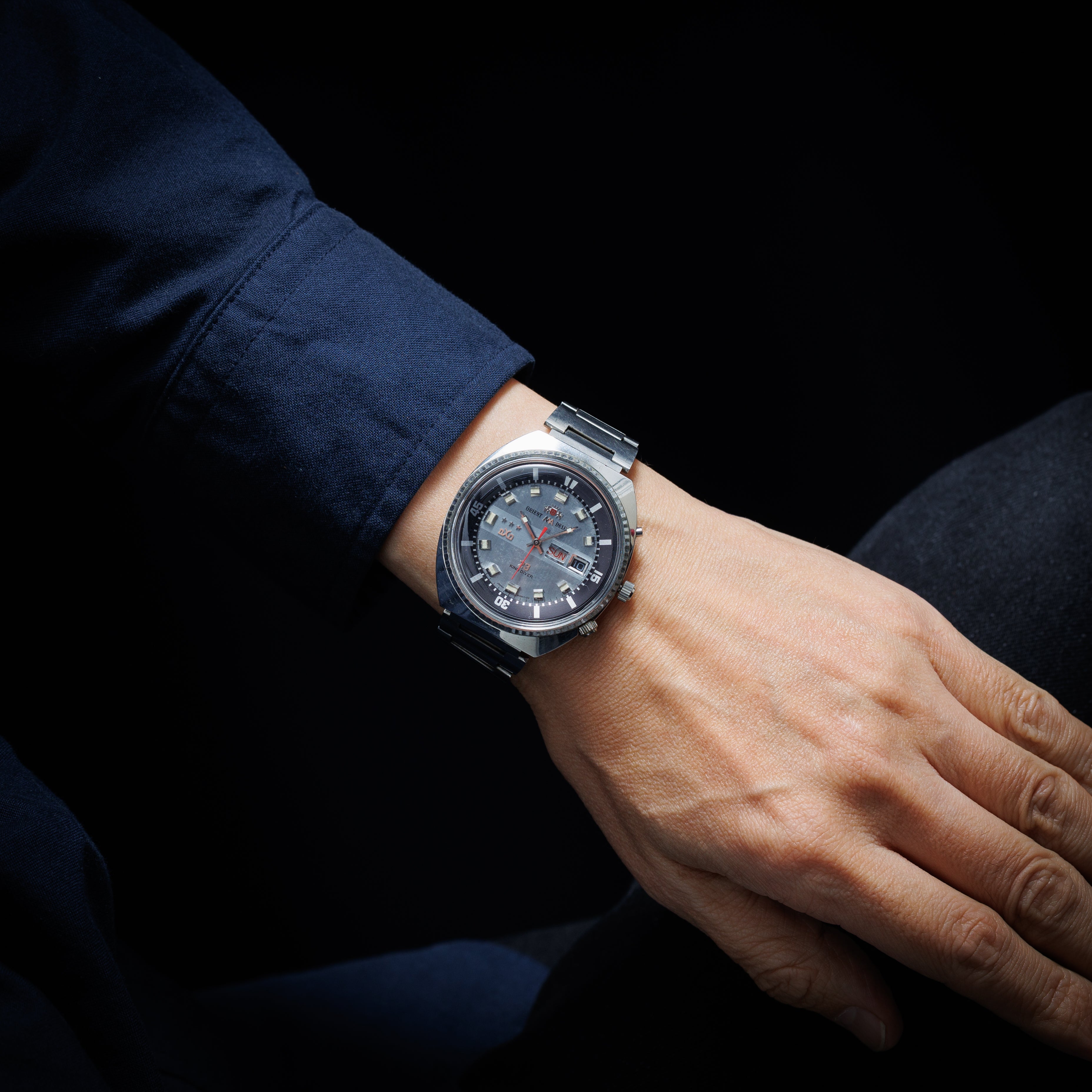 オリエント AAA デラックス キングダイバー 1960年代製 純正ブレス付き