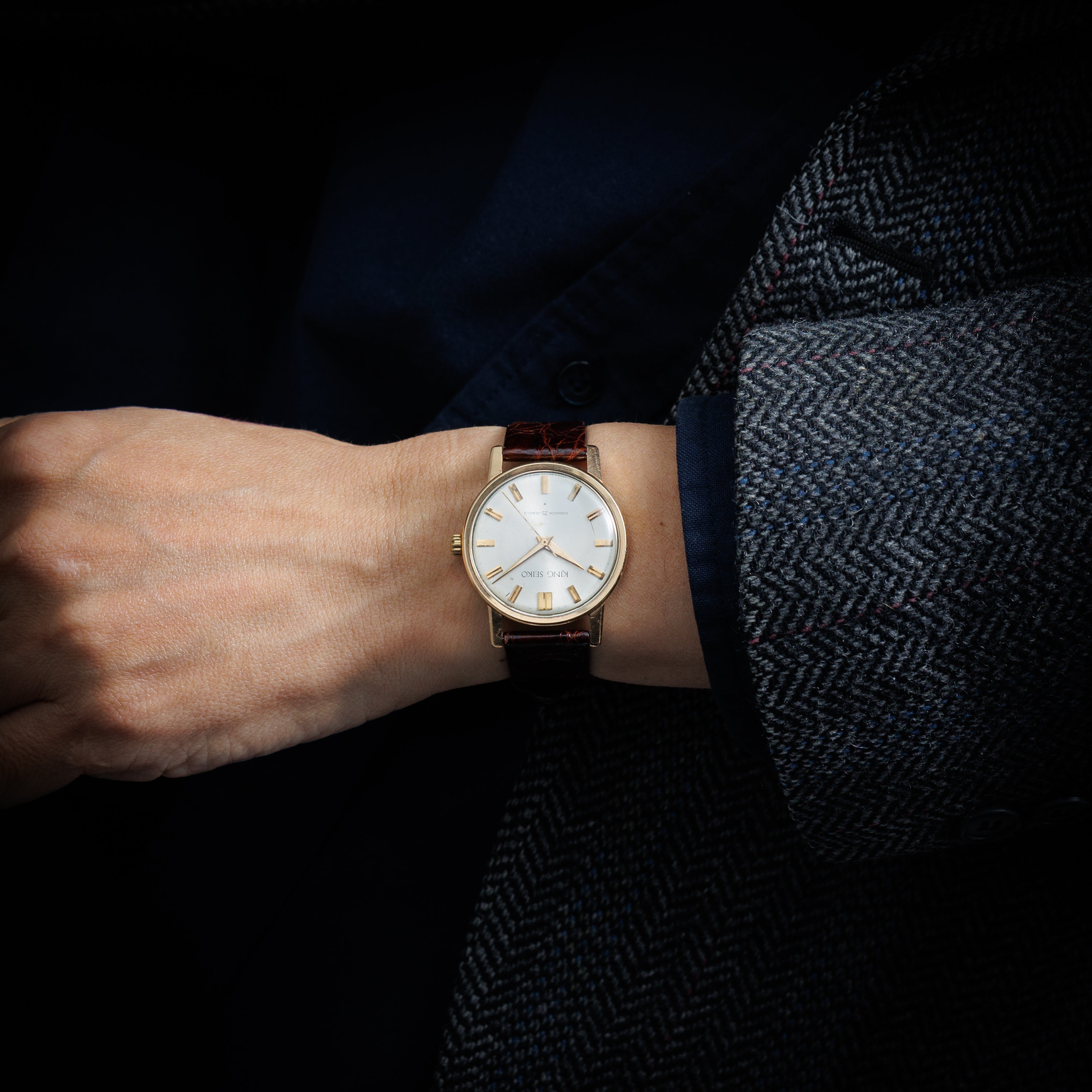 キングセイコー ファーストモデル 1963年製 Ref.J14102 KS 100ミクロン14金張り