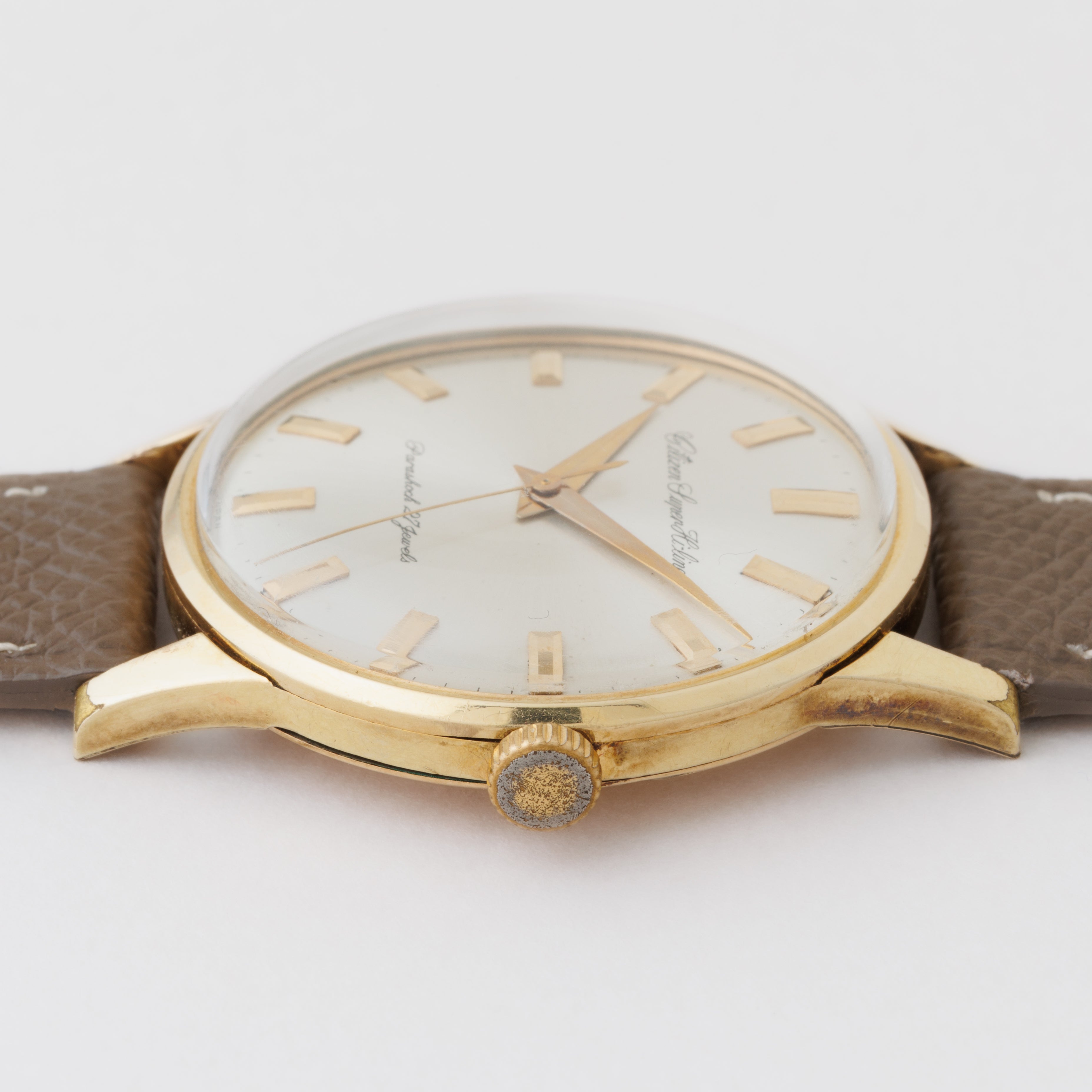 シチズン スーパーハイライン 1963年製 14KGF 特別調整品 手巻き 赤金ムーブメント