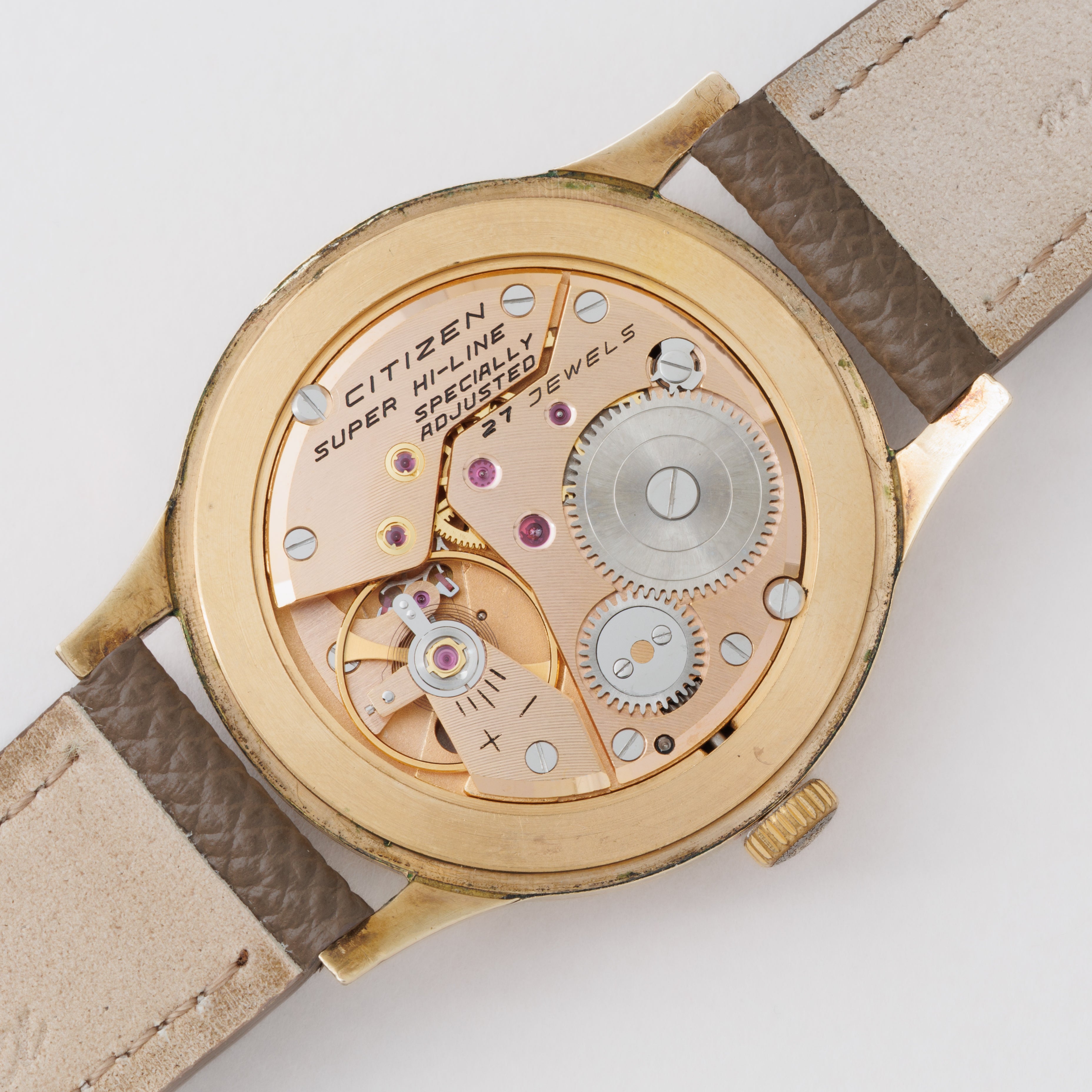 シチズン スーパーハイライン 1963年製 14KGF 特別調整品 手巻き 赤金ムーブメント