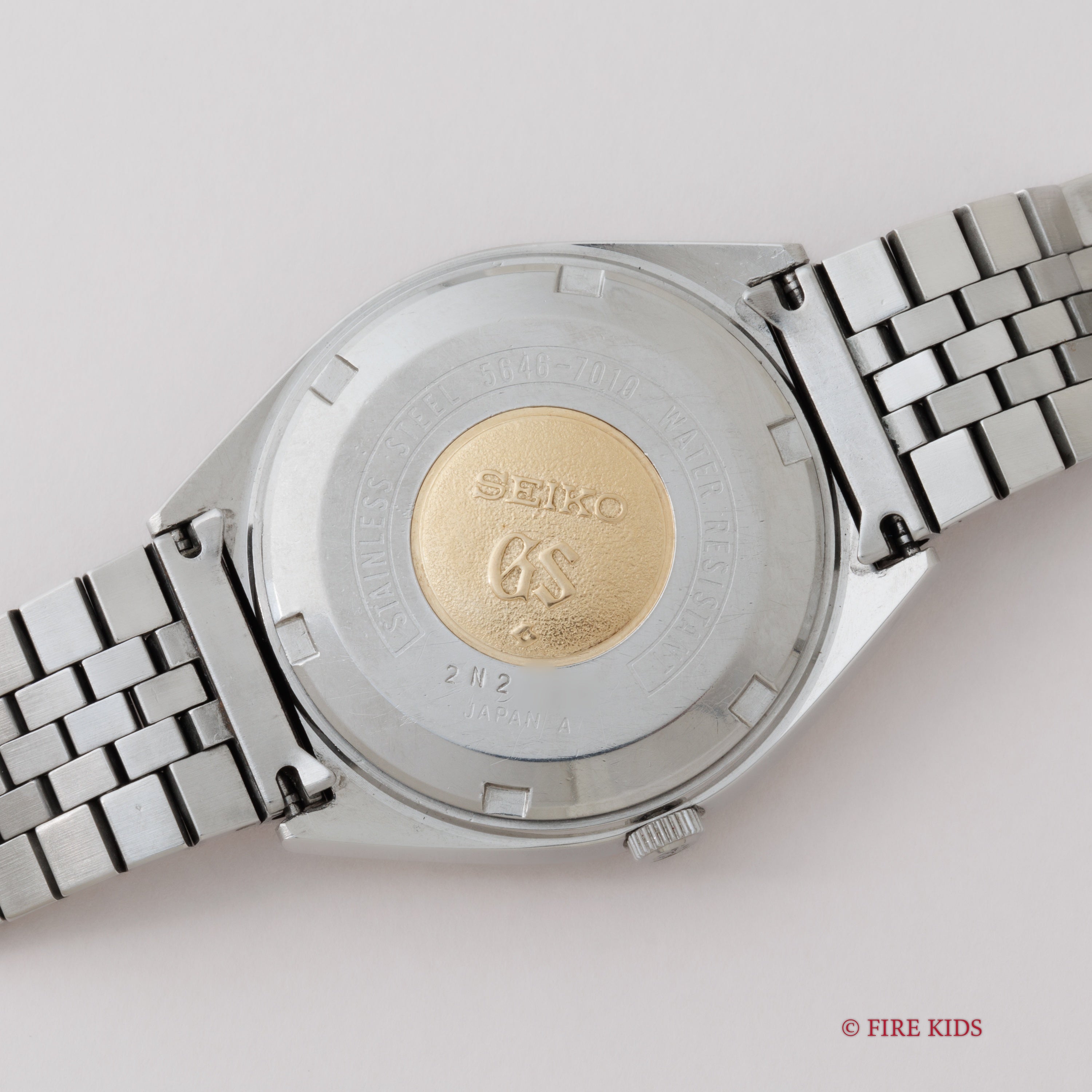 グランドセイコー 1972年製 Ref.5646-7010 56GS デイデイト ダークブルーダイヤル ハイビート自動巻 純正ブレス付き