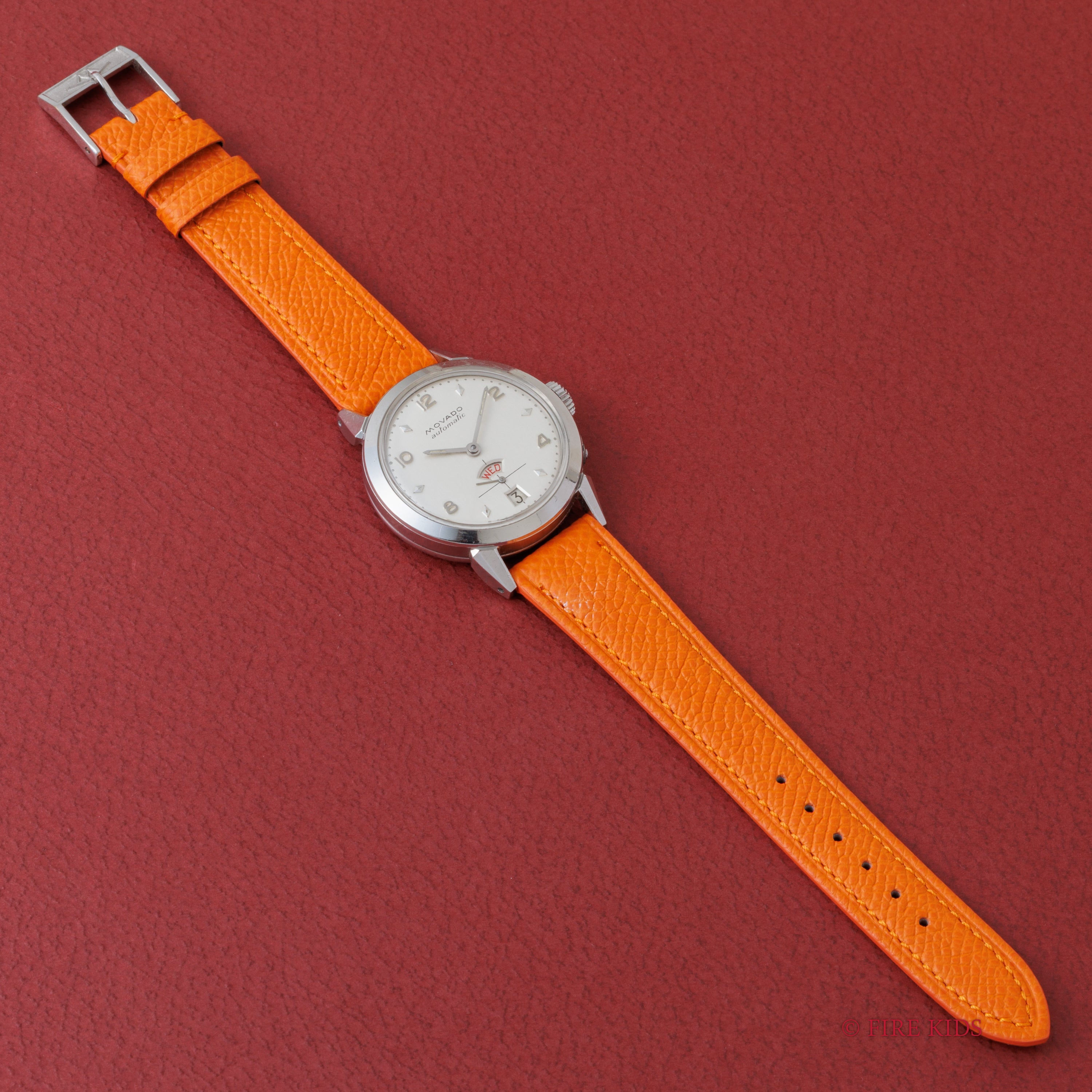 モバード カレンドラックス 1950年代製 バンパー式デイデイト自動巻 FBケース 飛びアラビアダイヤル