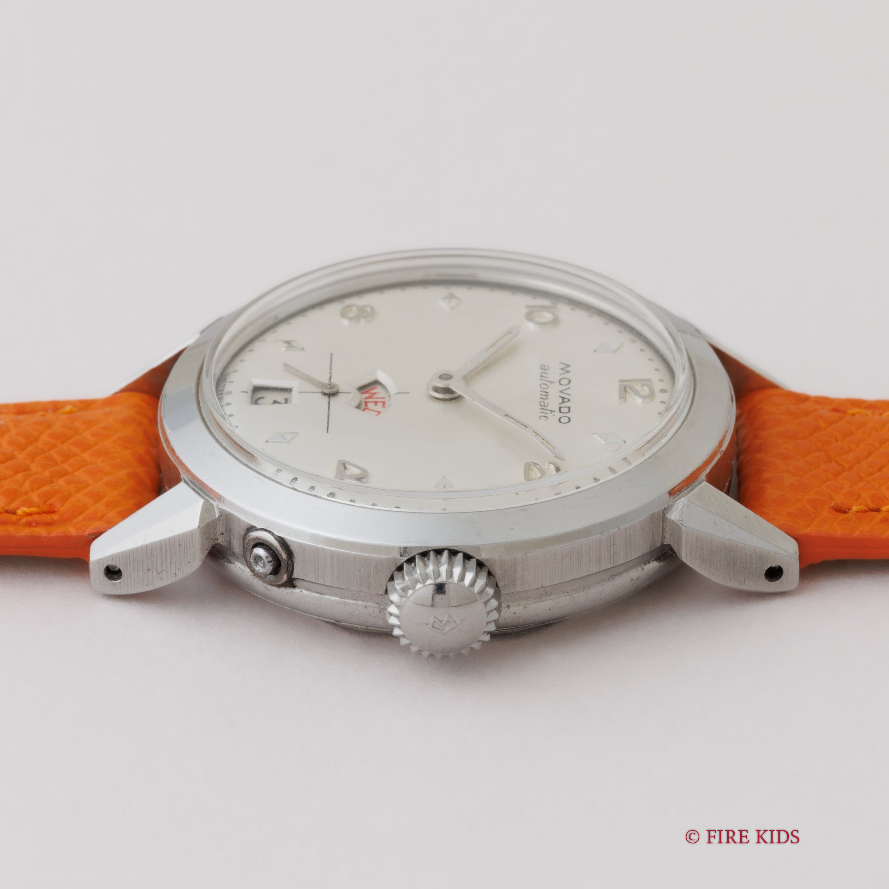 モバード カレンドラックス 1950年代製 バンパー式デイデイト自動巻 FBケース 飛びアラビアダイヤル