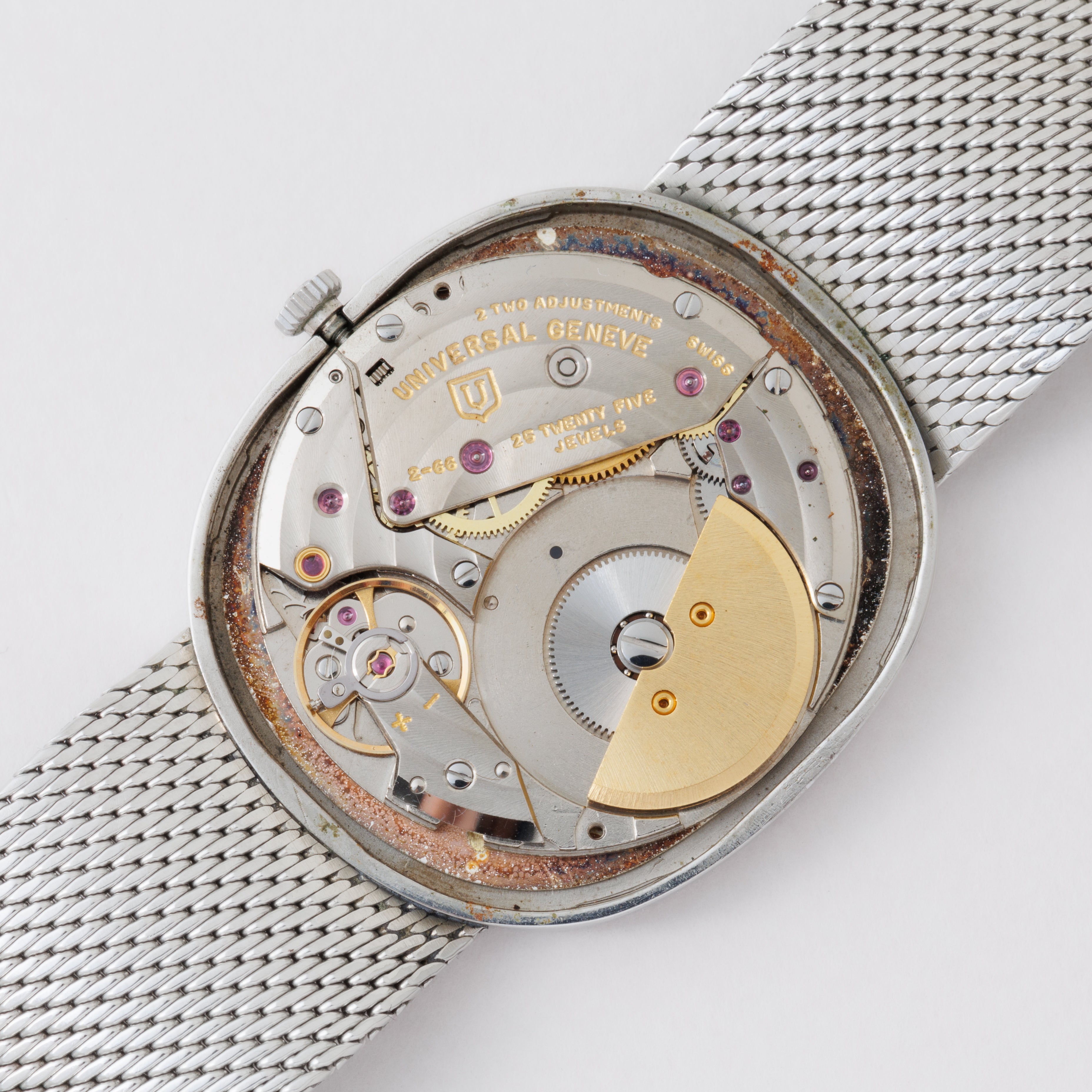 ユニバーサル ジュネーブ ホワイトシャドウ マイクローター自動巻き 1970年代製 Ref.866104 Cal.2-66