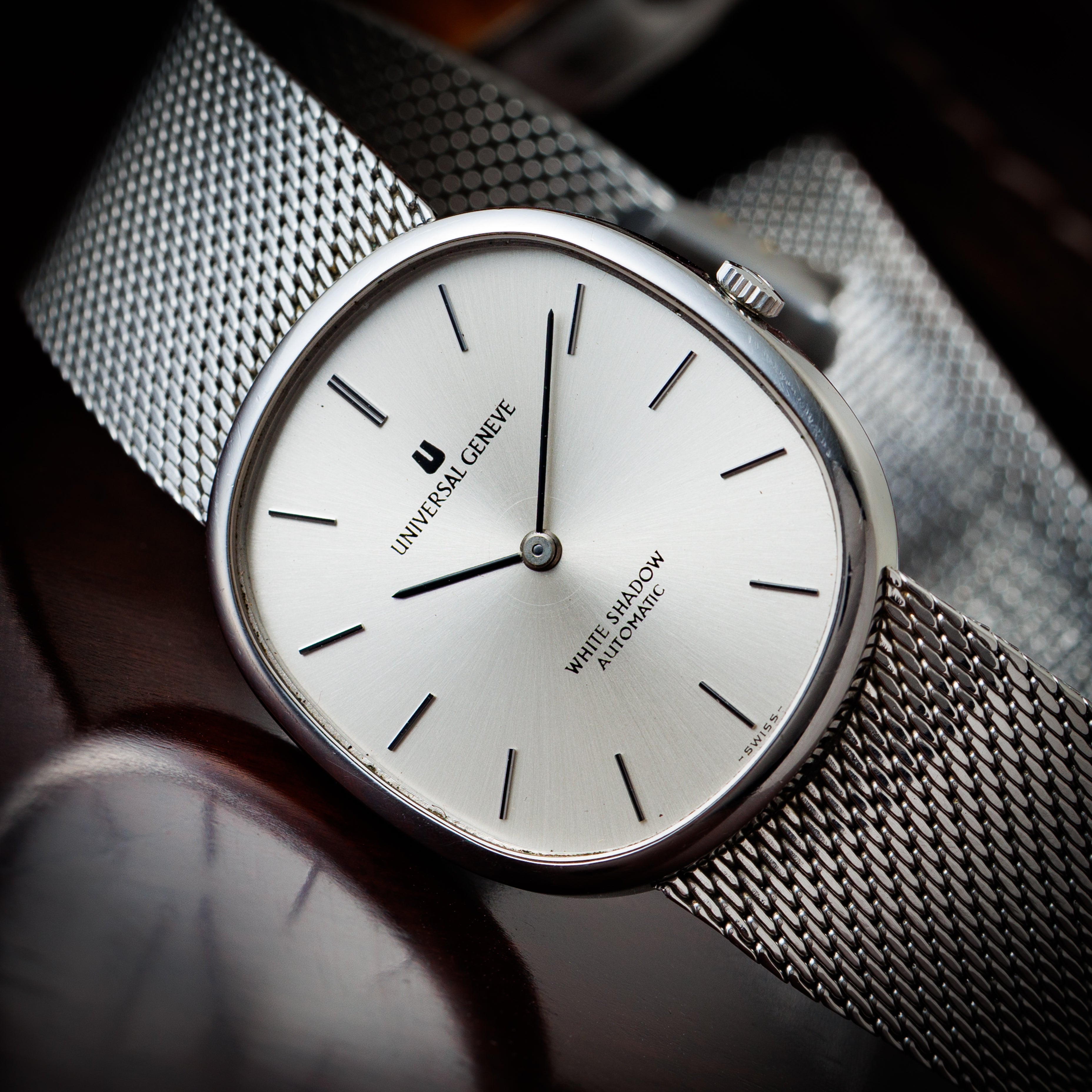 ユニバーサル ジュネーブ ホワイトシャドウ マイクローター自動巻き 1970年代製 Ref.866104 Cal.2-66