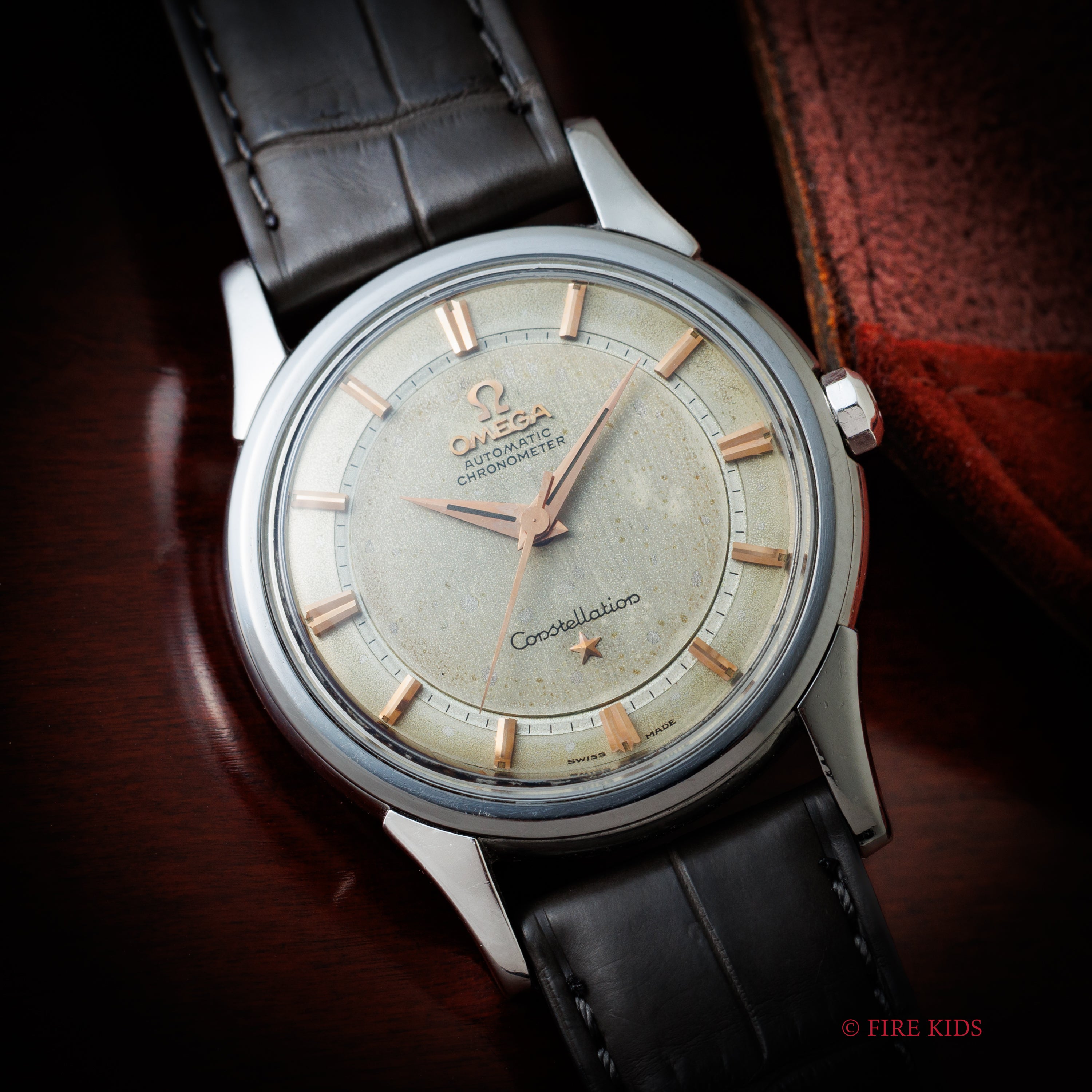 オメガ 1959年製 コンステレーション ラウンド 自動巻き Cal.551 純正尾錠付