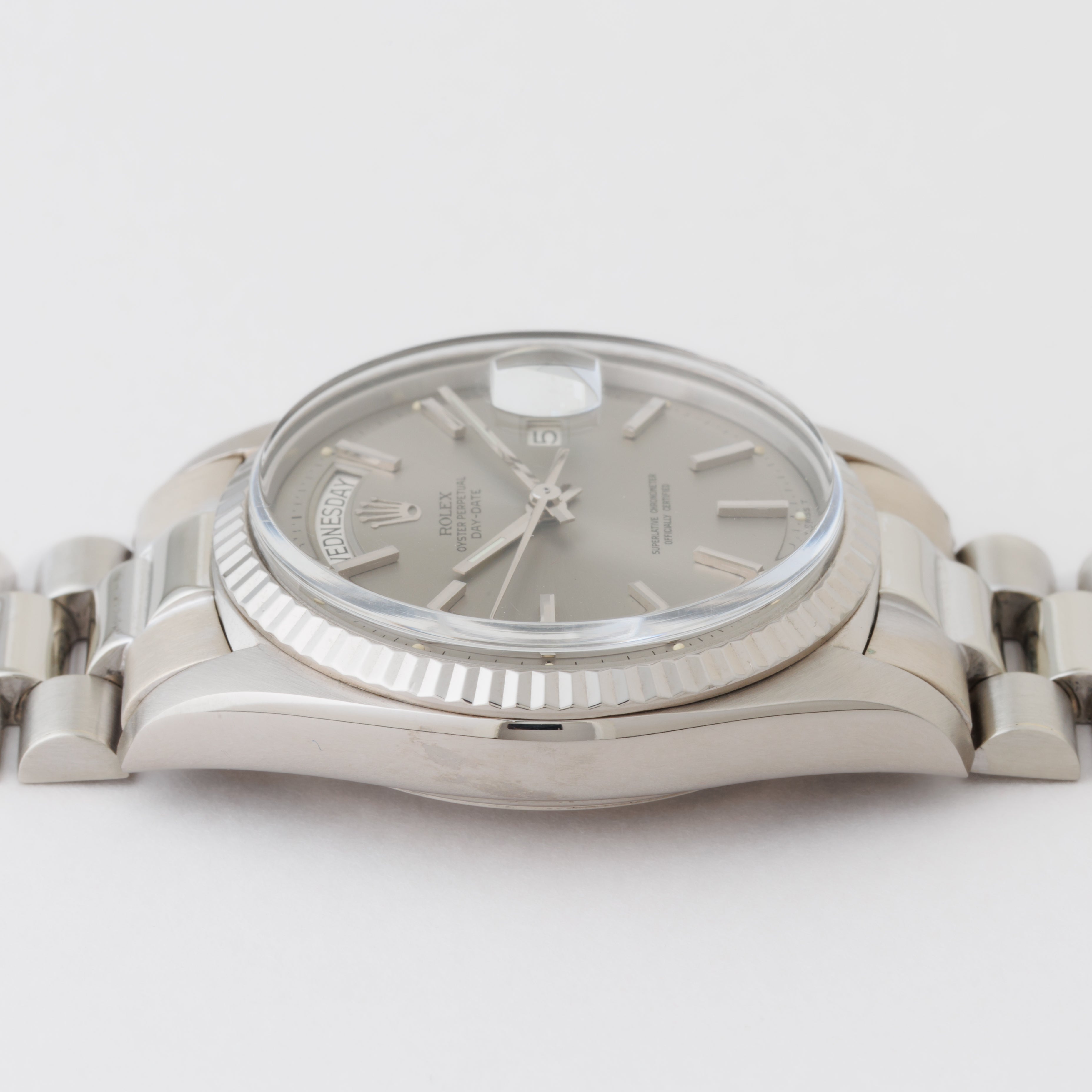 ロレックス 18金無垢ホワイトゴールドデイデイト 1972年製 Ref.1803 純正スイスブレス