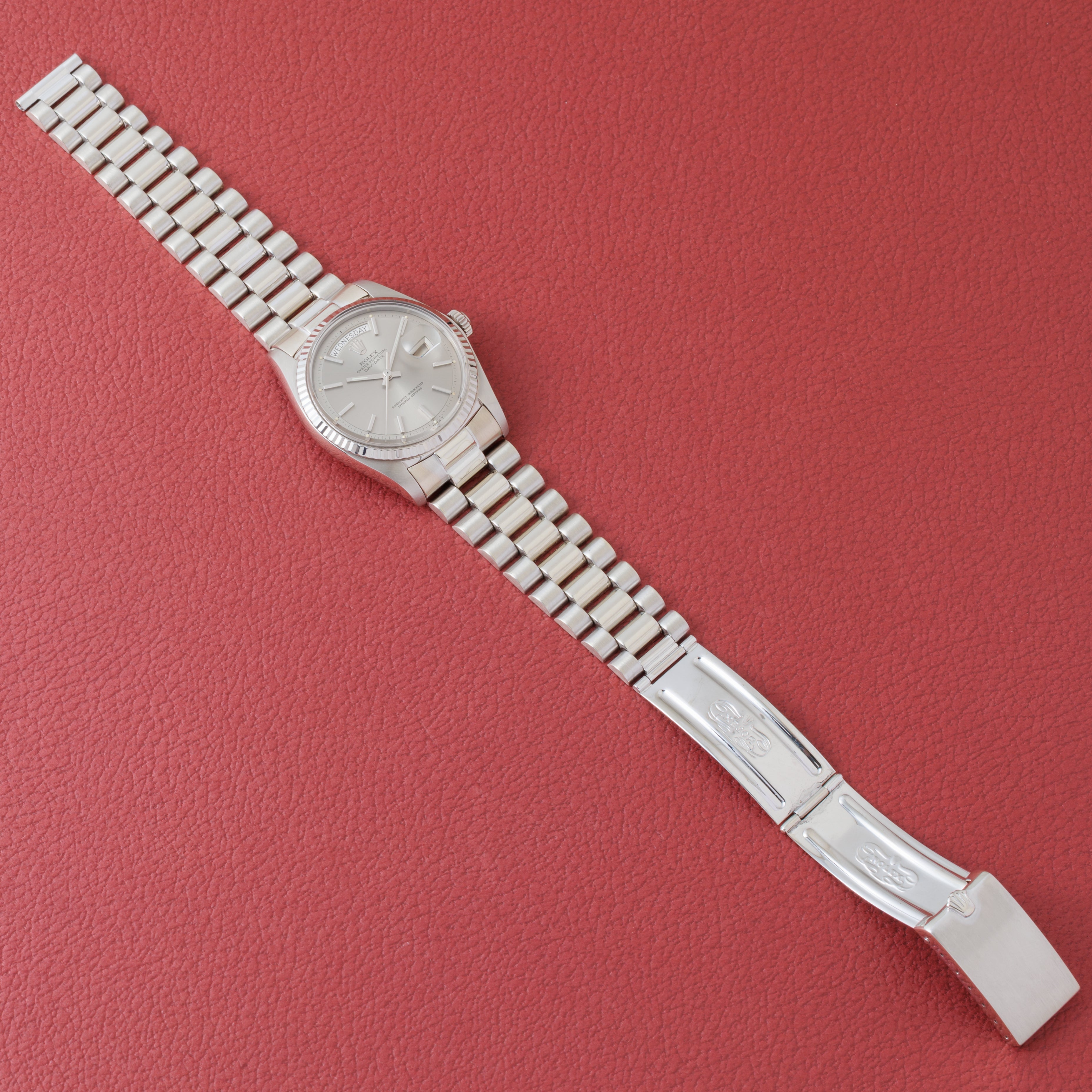 ロレックス 18金無垢ホワイトゴールドデイデイト 1972年製 Ref.1803 純正スイスブレス