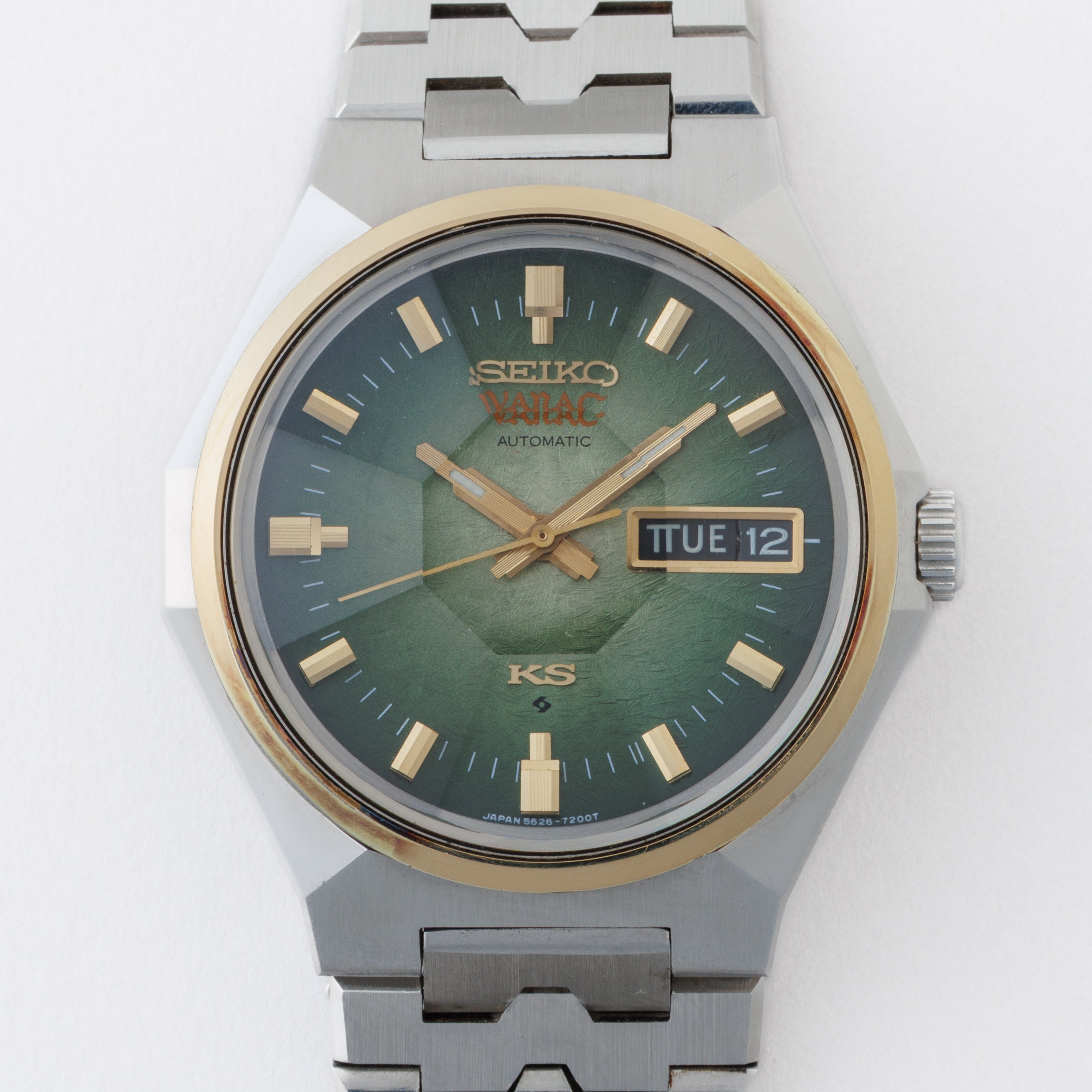 キングセイコー バナック 1973年製 Ref.5626-7180 グリーンダイヤル カットガラス ハイビート自動巻