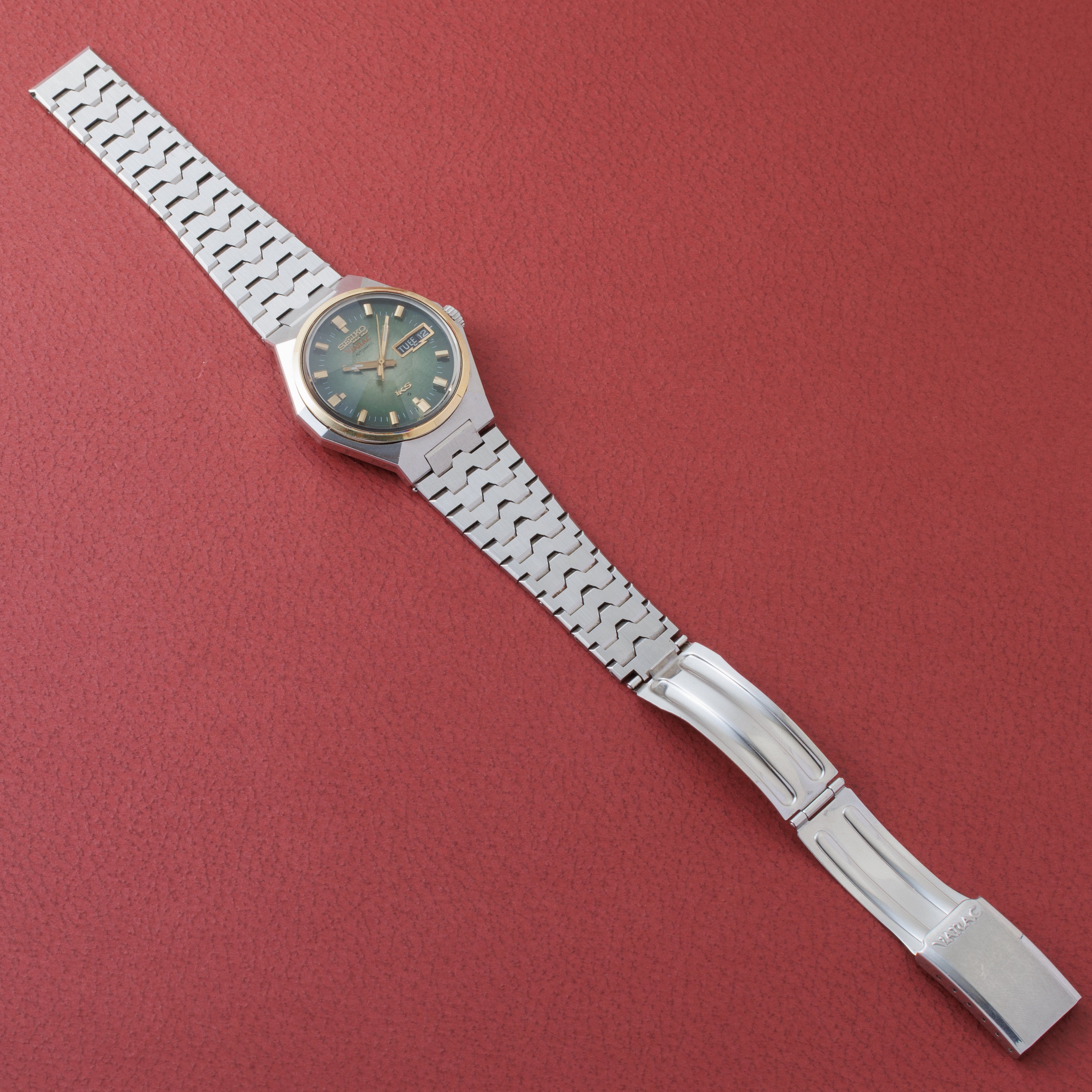 キングセイコー バナック 1973年製 Ref.5626-7180 グリーンダイヤル カットガラス ハイビート自動巻