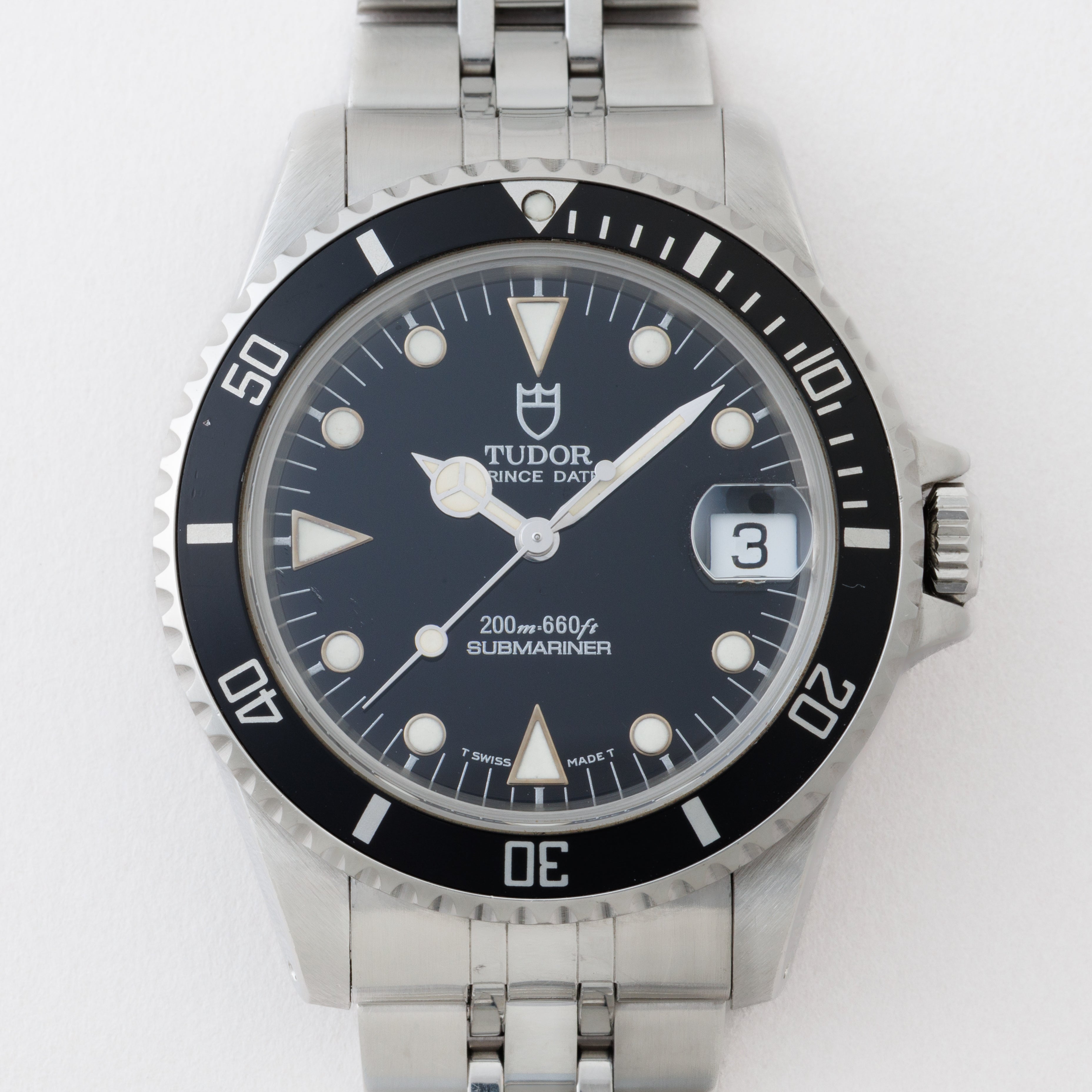 チューダー 36㎜ミッドサブ 1999年製 Ref.75190 ブラック フチ無しトリチウム夜光 自動巻