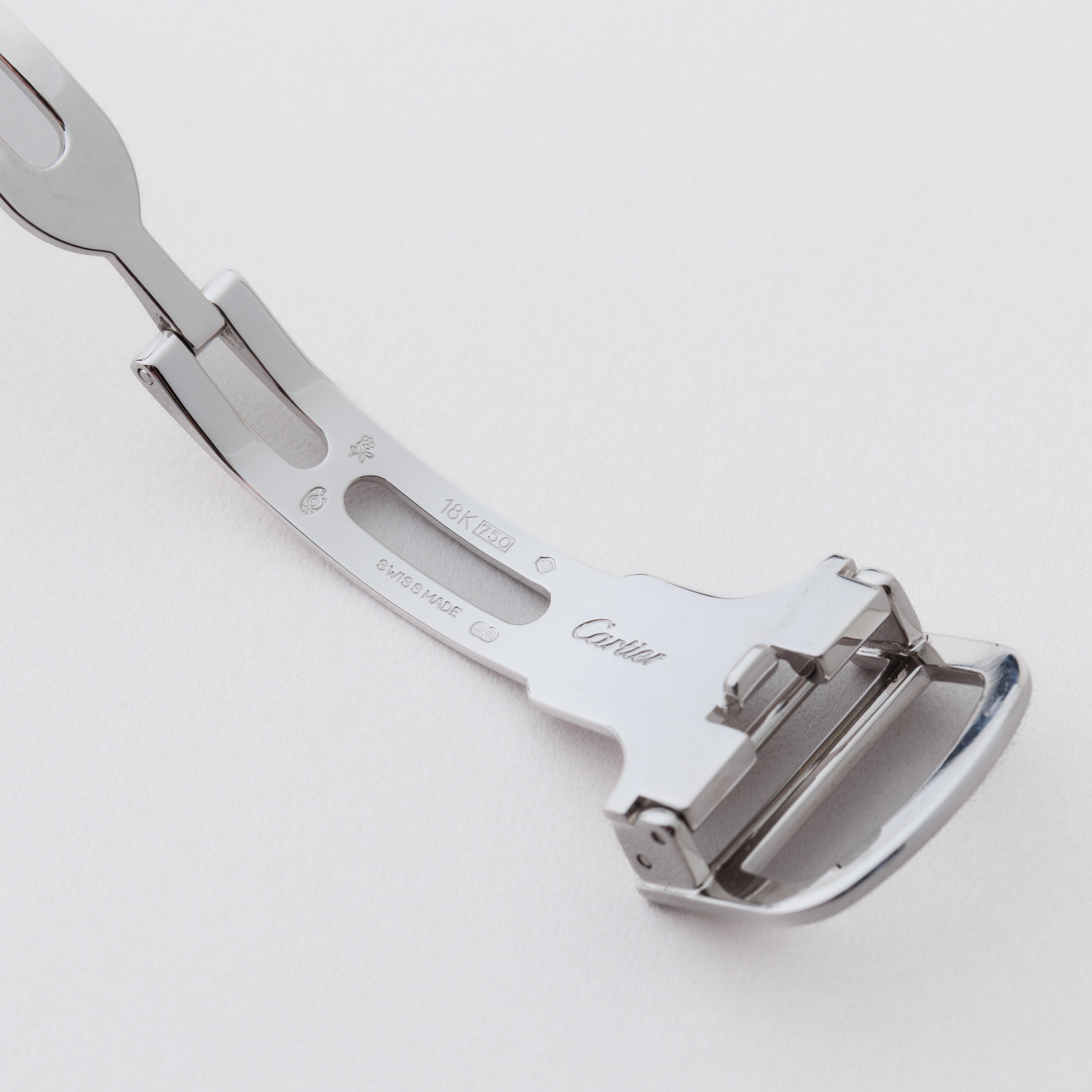 カルティエ サントス デュモン 2000年製 Ref.W1528251 CPCP エクストラフラット プラチナケース 箱、ギャラ付き