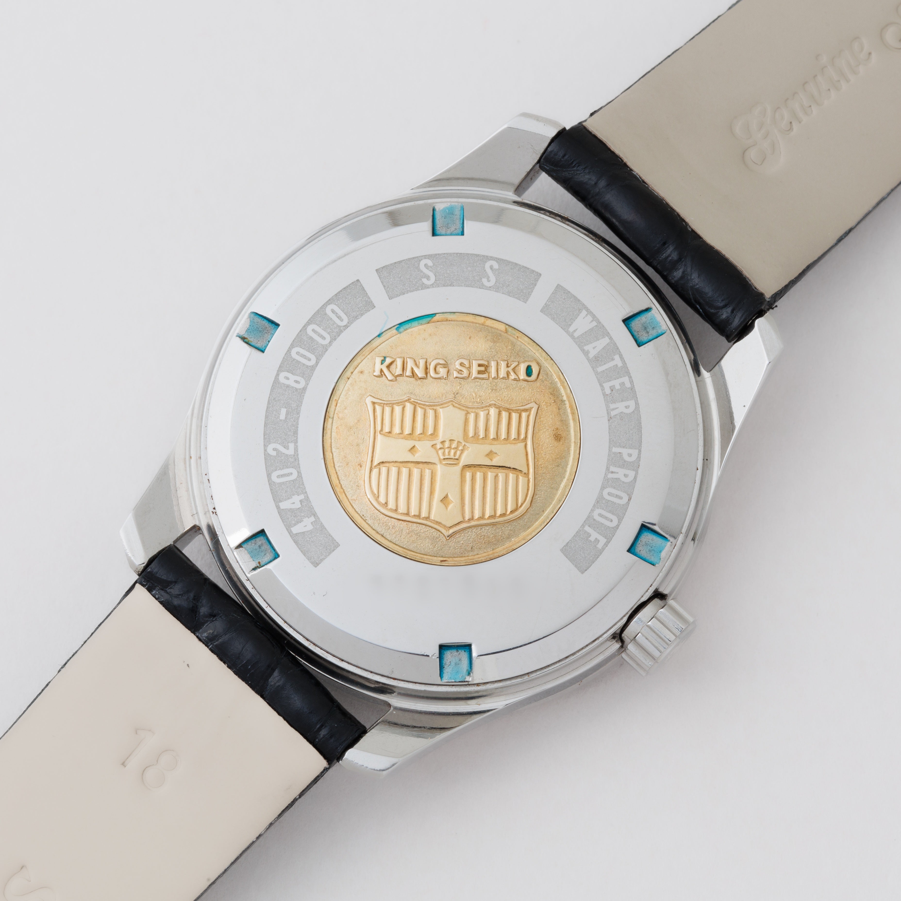 キングセイコー 1965年製 Ref.4402-8000 44KS前期型盾メダリオン シルバーダイヤル ロービート手巻き 純正尾錠 美品