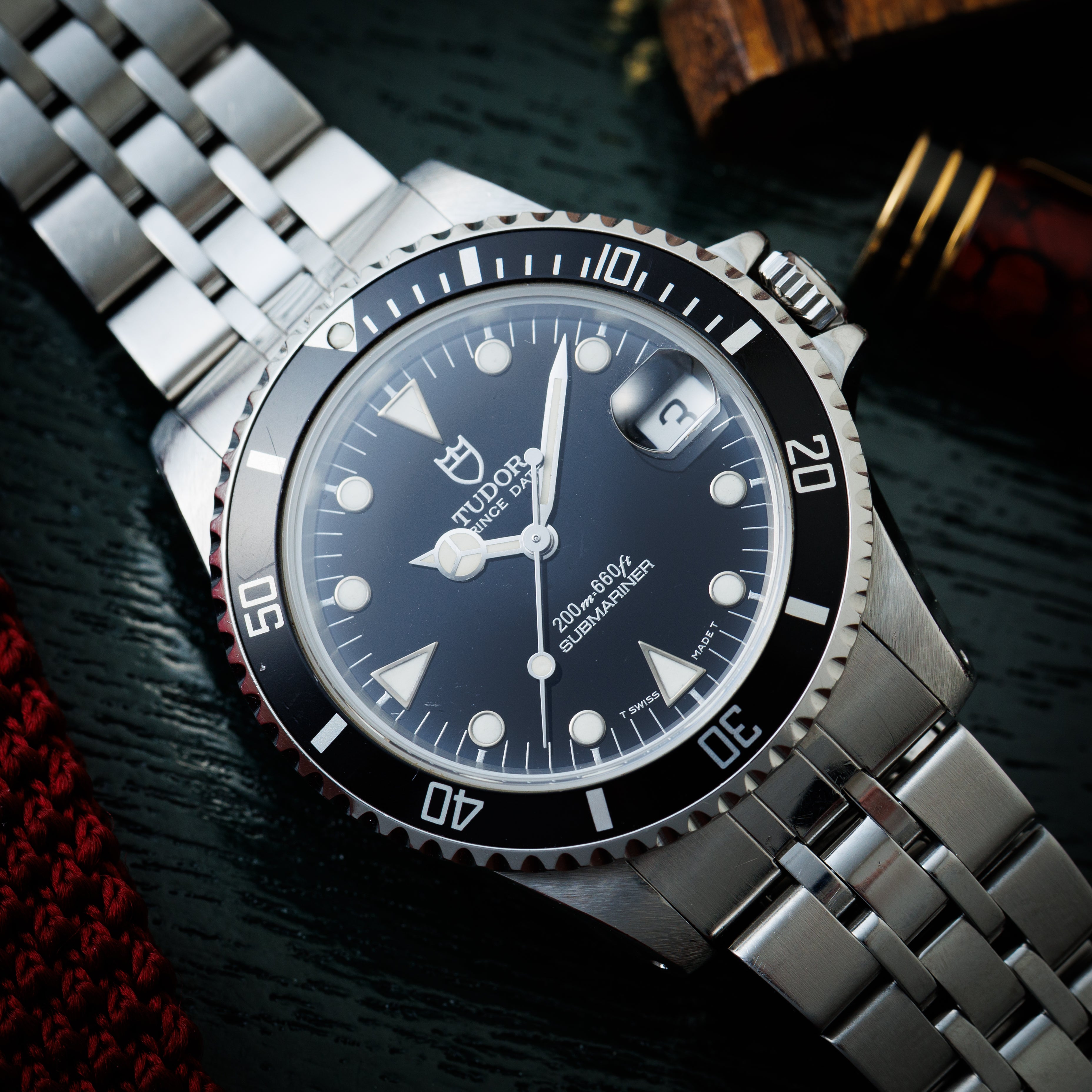 チューダー 36㎜ミッドサブ 1999年製 Ref.75190 ブラック フチ無しトリチウム夜光 自動巻