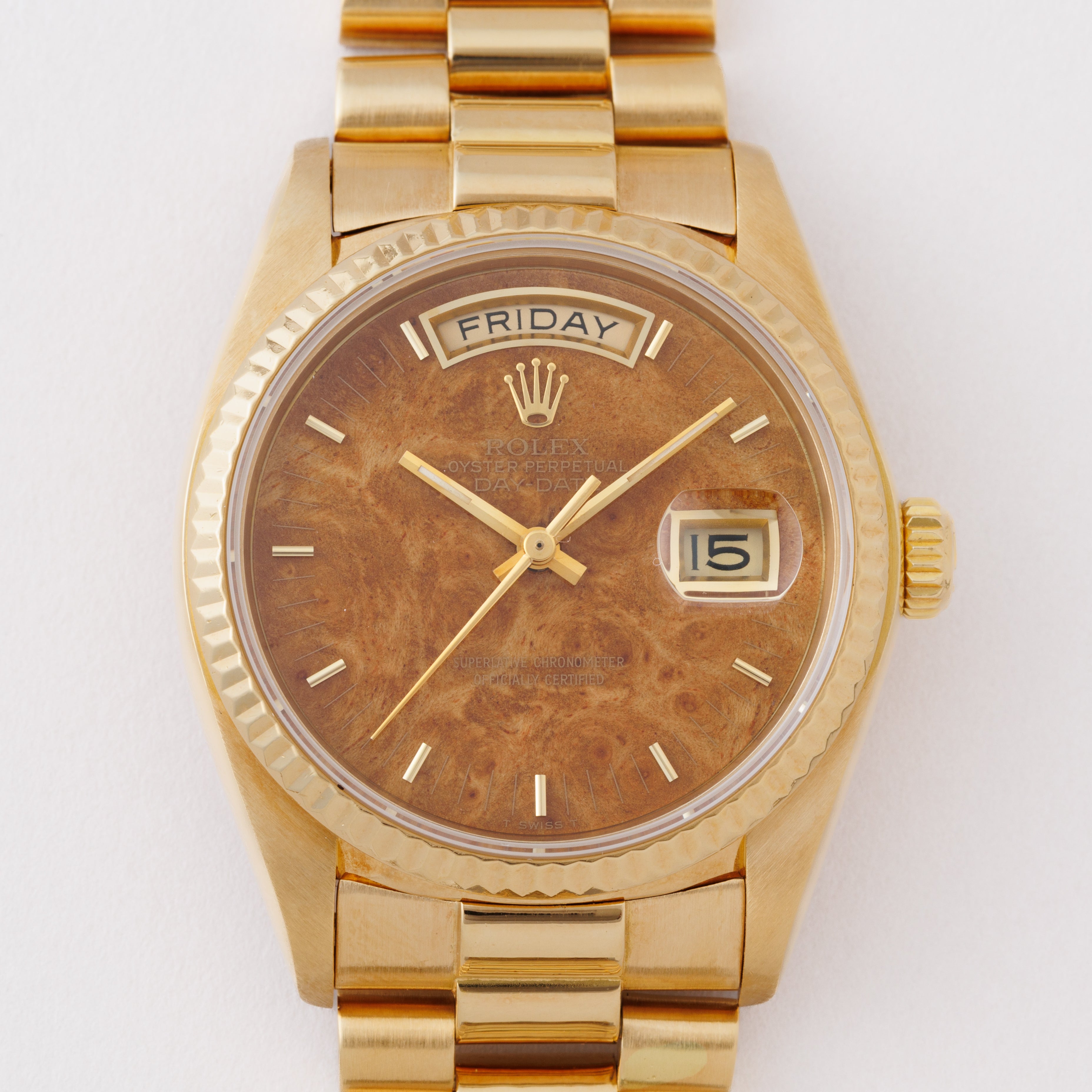 ロレックス デイデイト 1981年製 Ref.18038 ウォールナットダイヤル