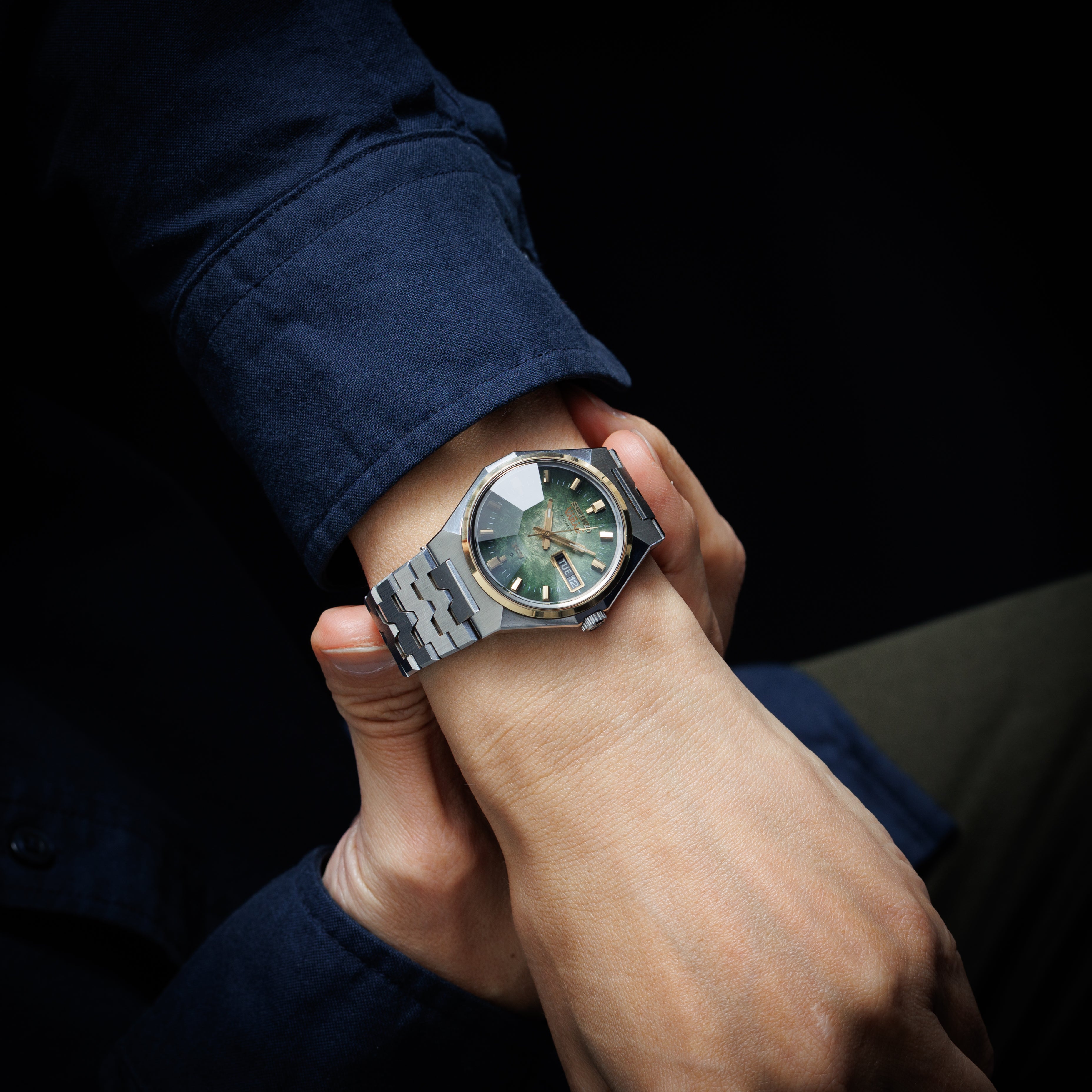 キングセイコー バナック 1973年製 Ref.5626-7180 グリーンダイヤル カットガラス ハイビート自動巻