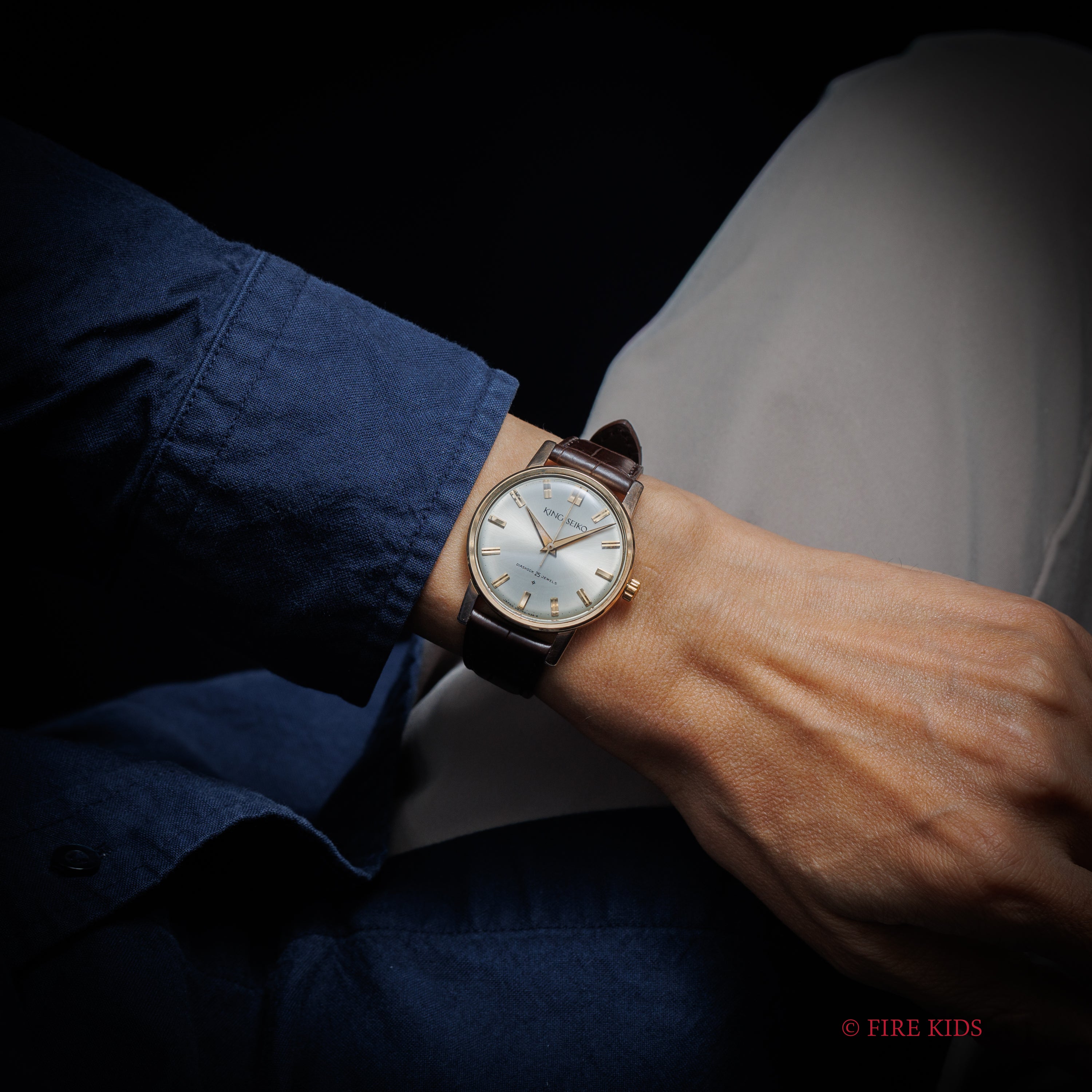 キングセイコーファーストモデル 1962年製 100ミクロン金張り Ref. J14102E KS SDダイヤル