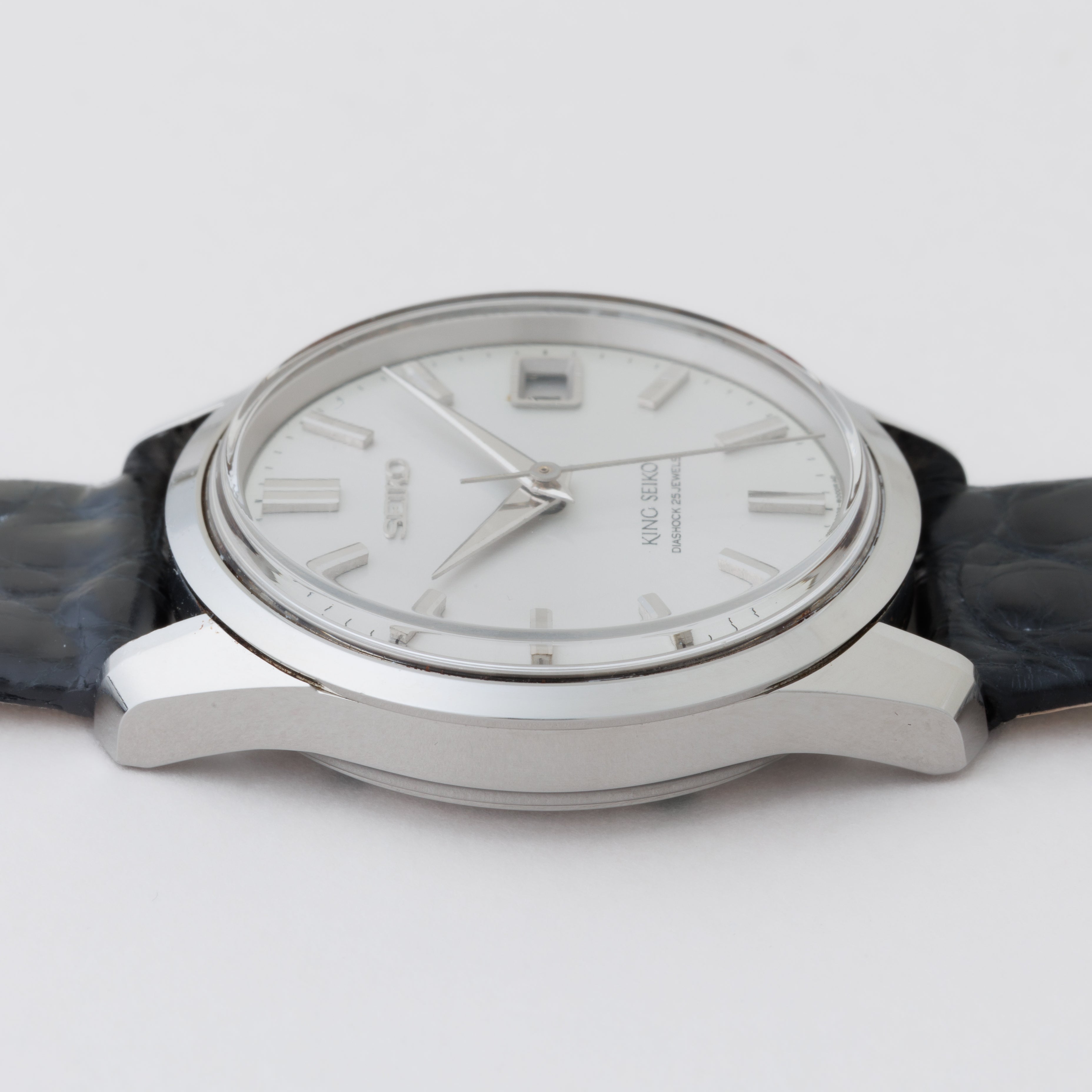 キングセイコー 1965年製 Ref.4402-8000 44KS前期型盾メダリオン シルバーダイヤル ロービート手巻き 純正尾錠 美品