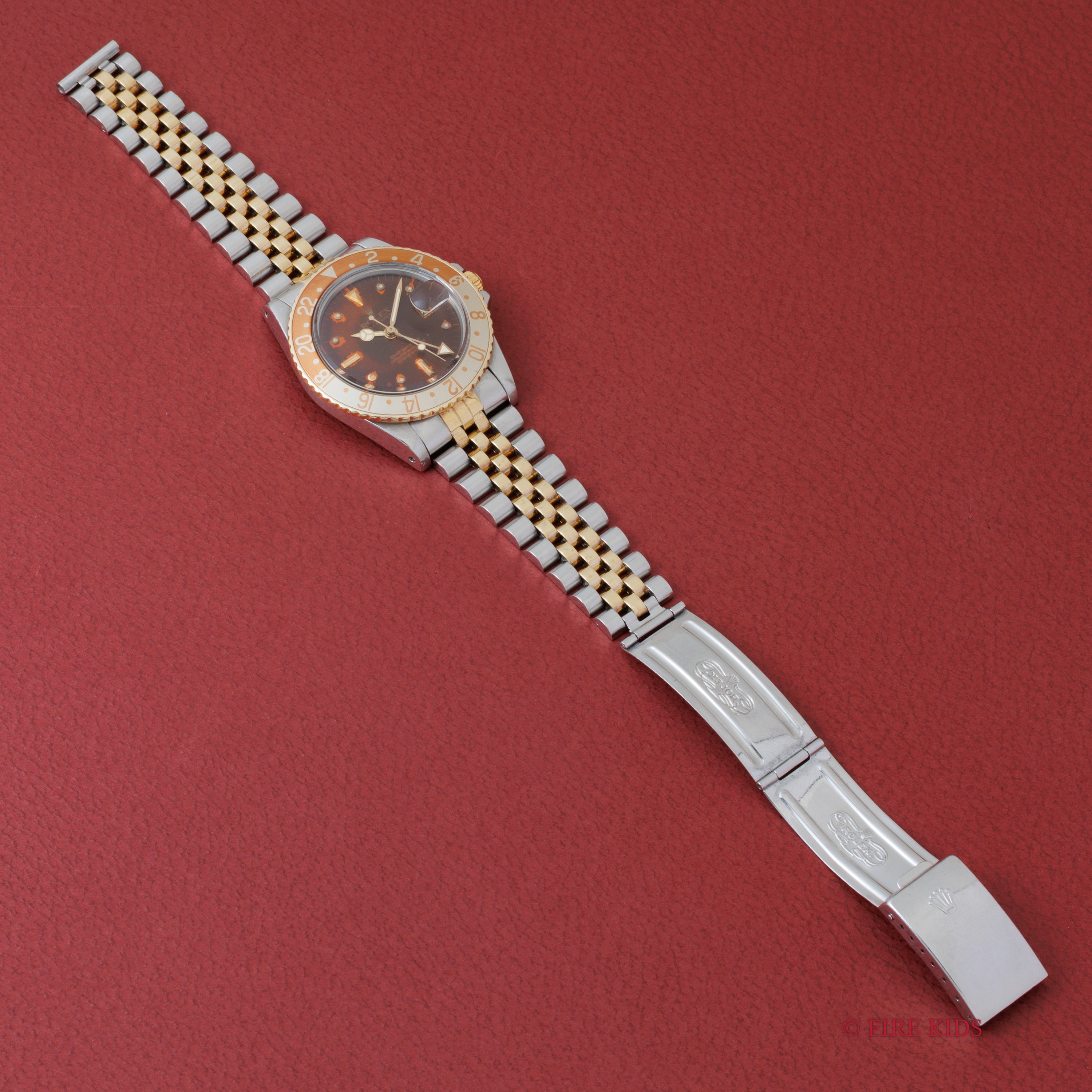 ロレックス 1981年製 GMTマスター コンビ 茶ツボ パティーナダイヤル Ref.16753 ルートビア 純正コンビジュビリーブレス ギャラ付