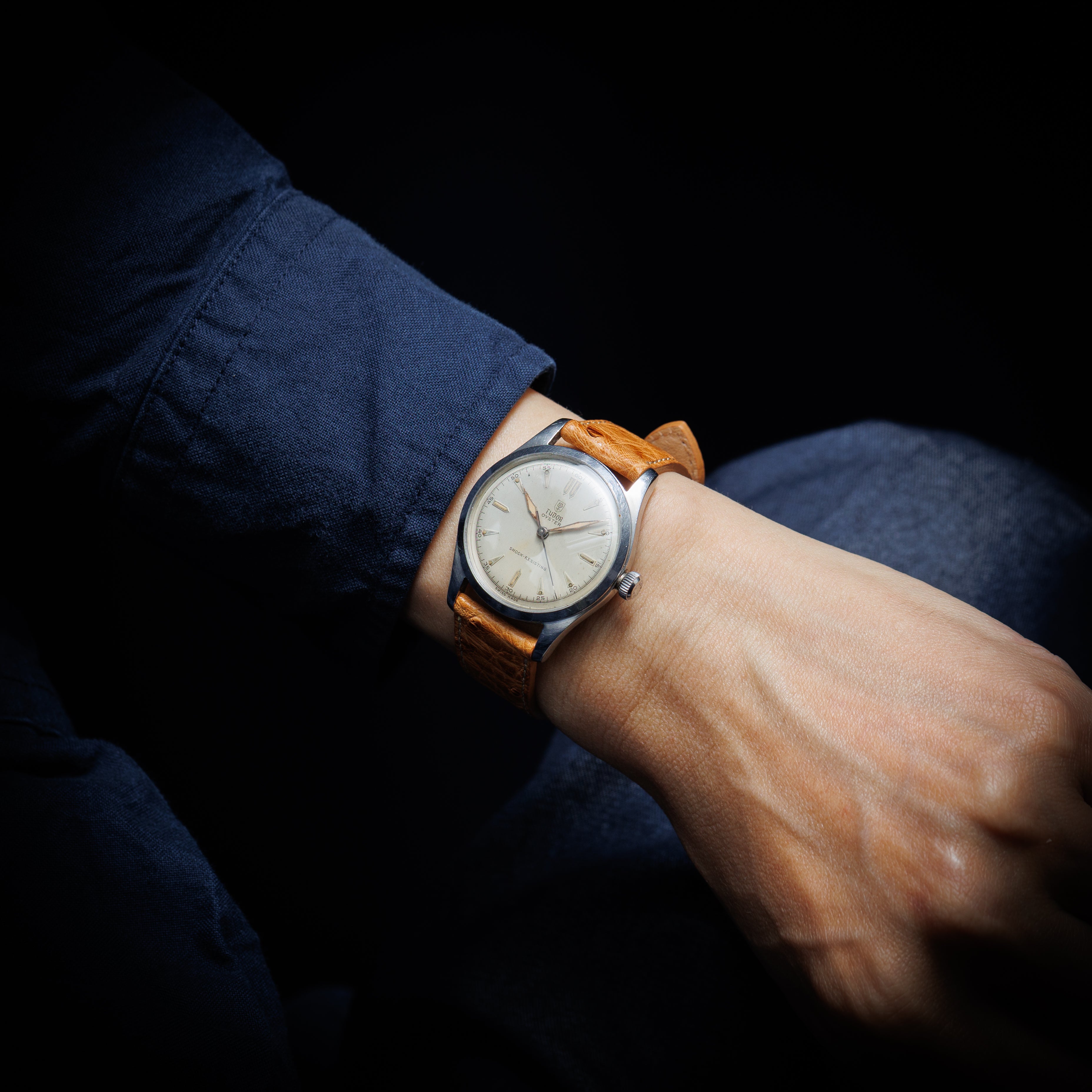 チューダー 盾薔薇オイスター 1950年代前半製 手巻 ローザンジュ針