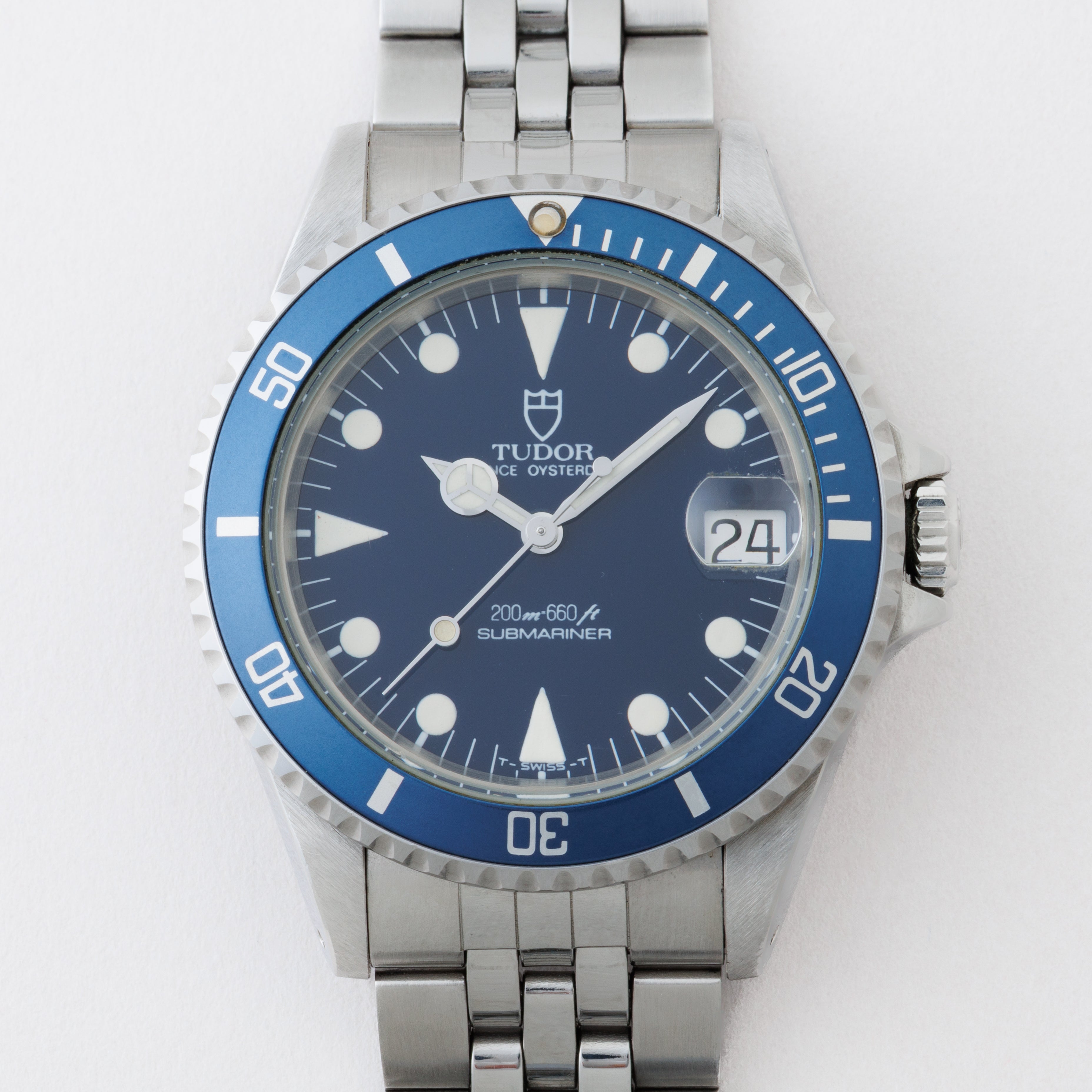 TUDOR 1988年製 サブマリーナ Ref.76000 ブルー 36㎜ミッドサイズ 純正ブレス付き 箱付き