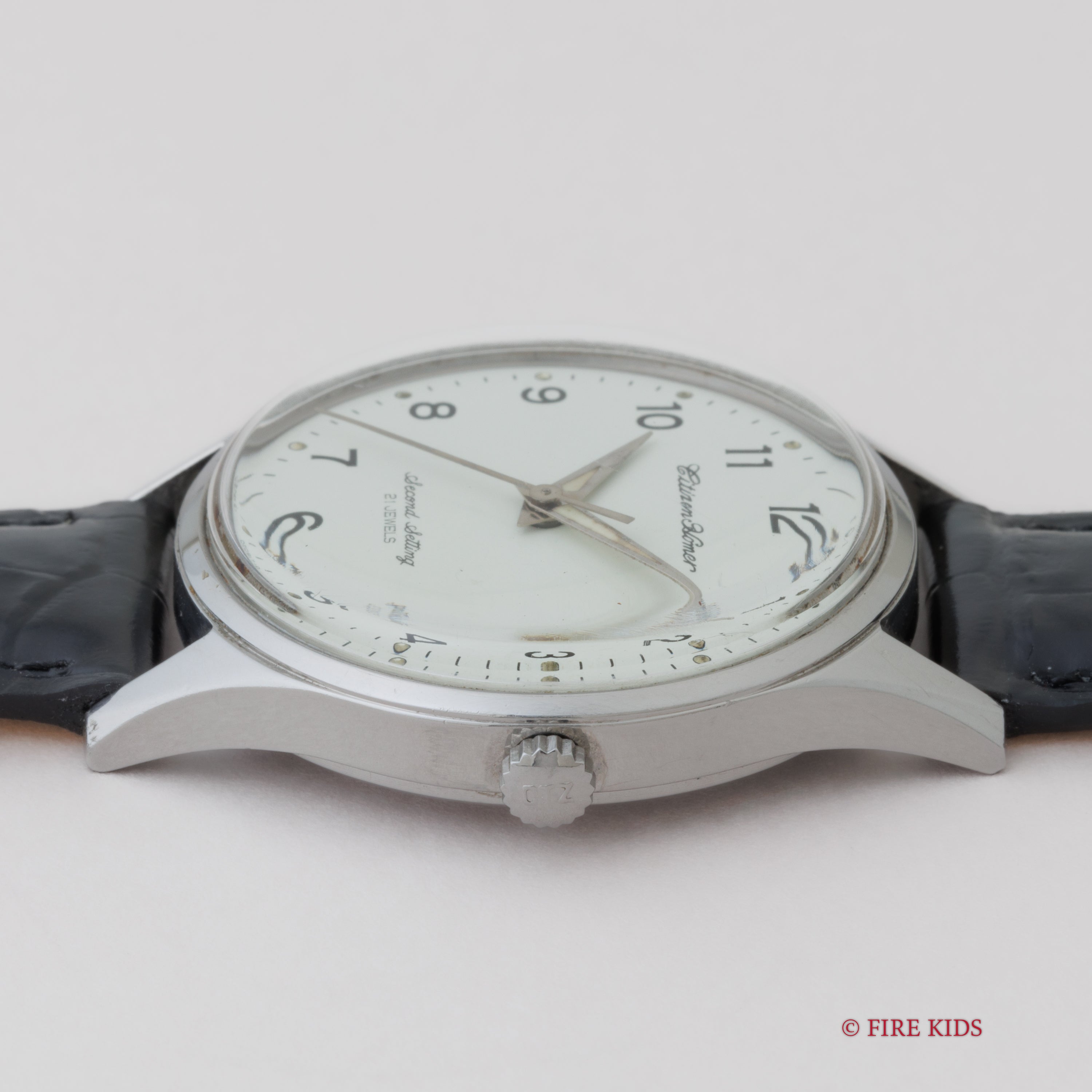 シチズン ホーマー 国鉄 1975年製 鉄道時計 手巻き 秒針規制装置 昭和50年