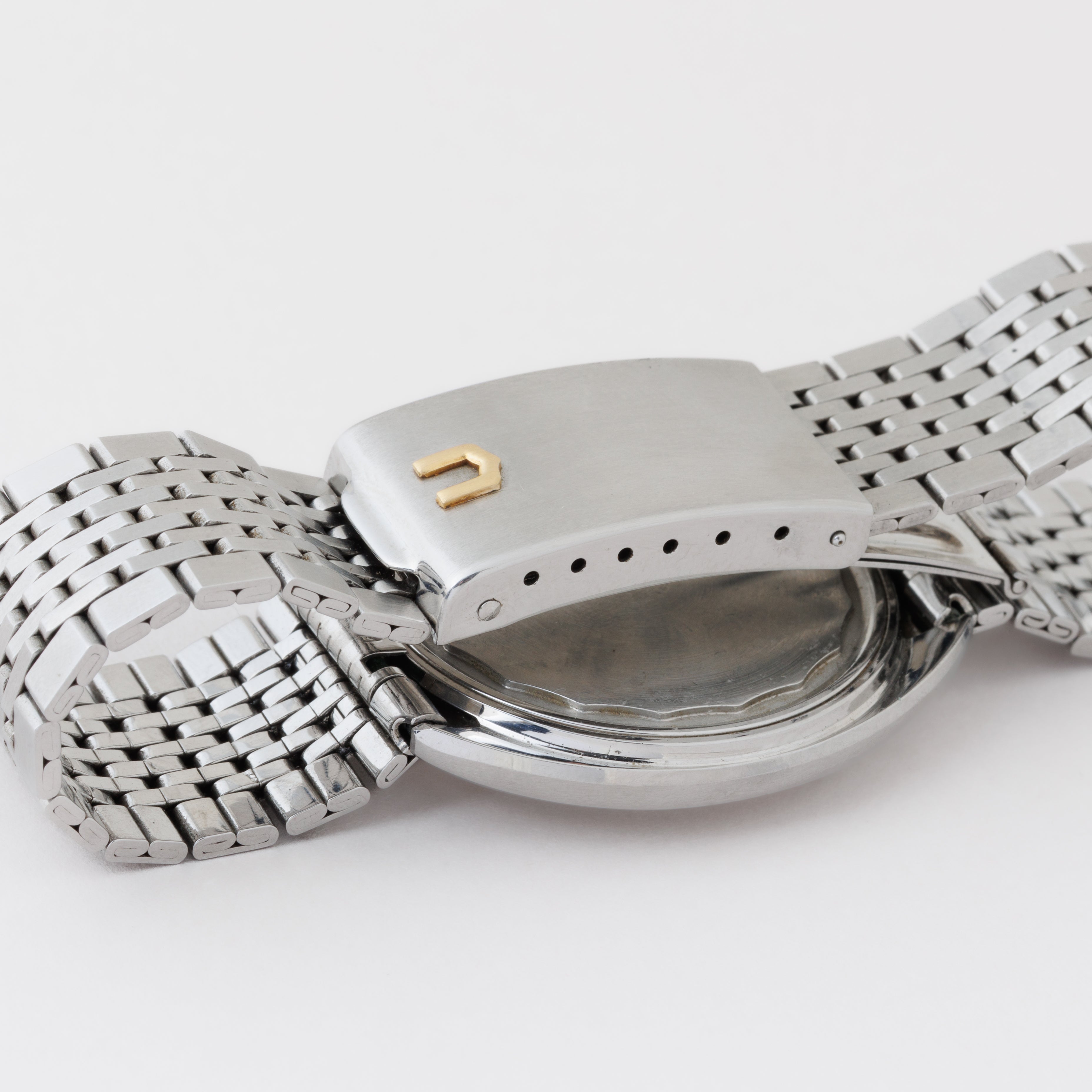 ユニバーサル・ジュネーブ ホワイトシャドウ 1970年代製 マイクローター自動巻き 純正ブレス