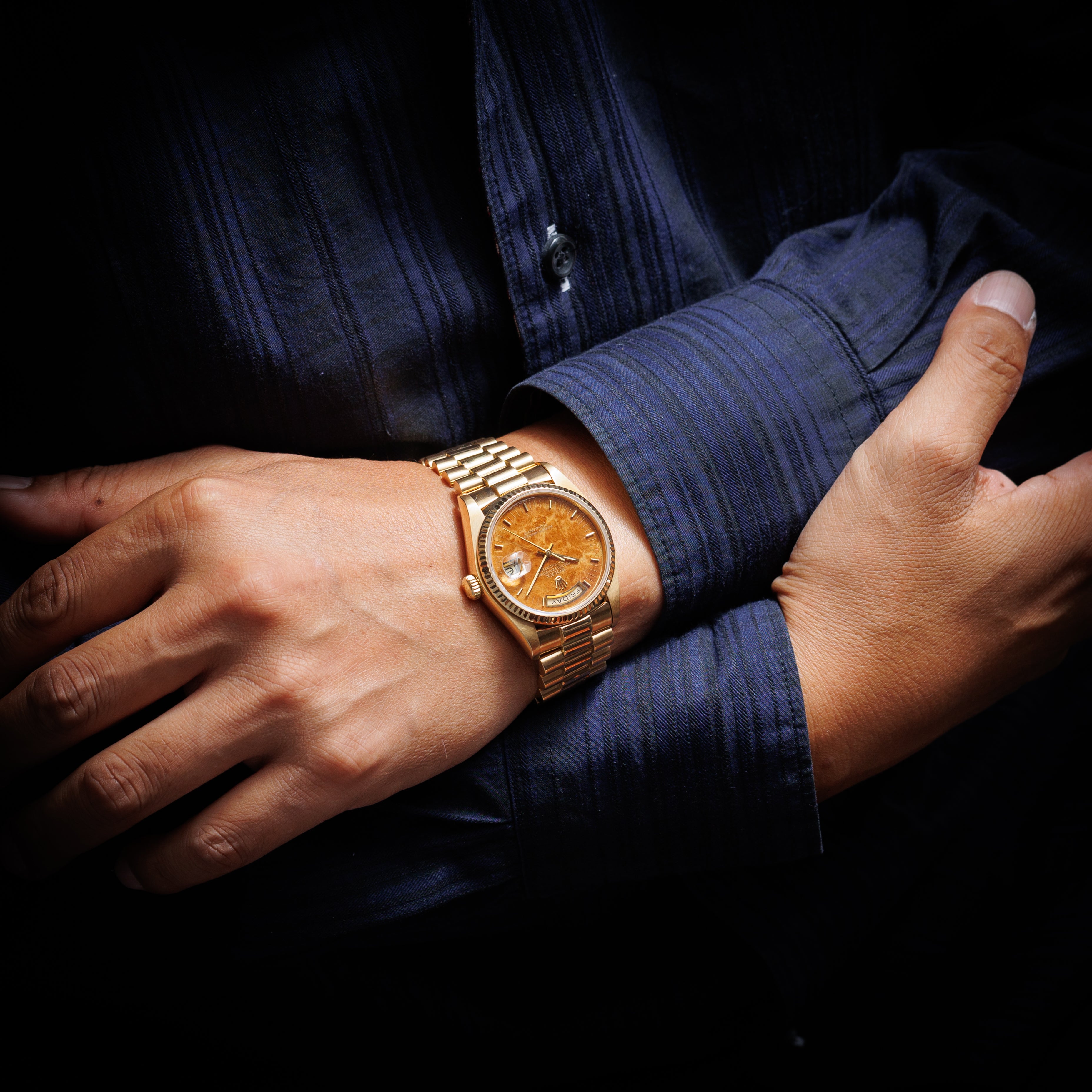 ロレックス デイデイト 1981年製 Ref.18038 ウォールナットダイヤル