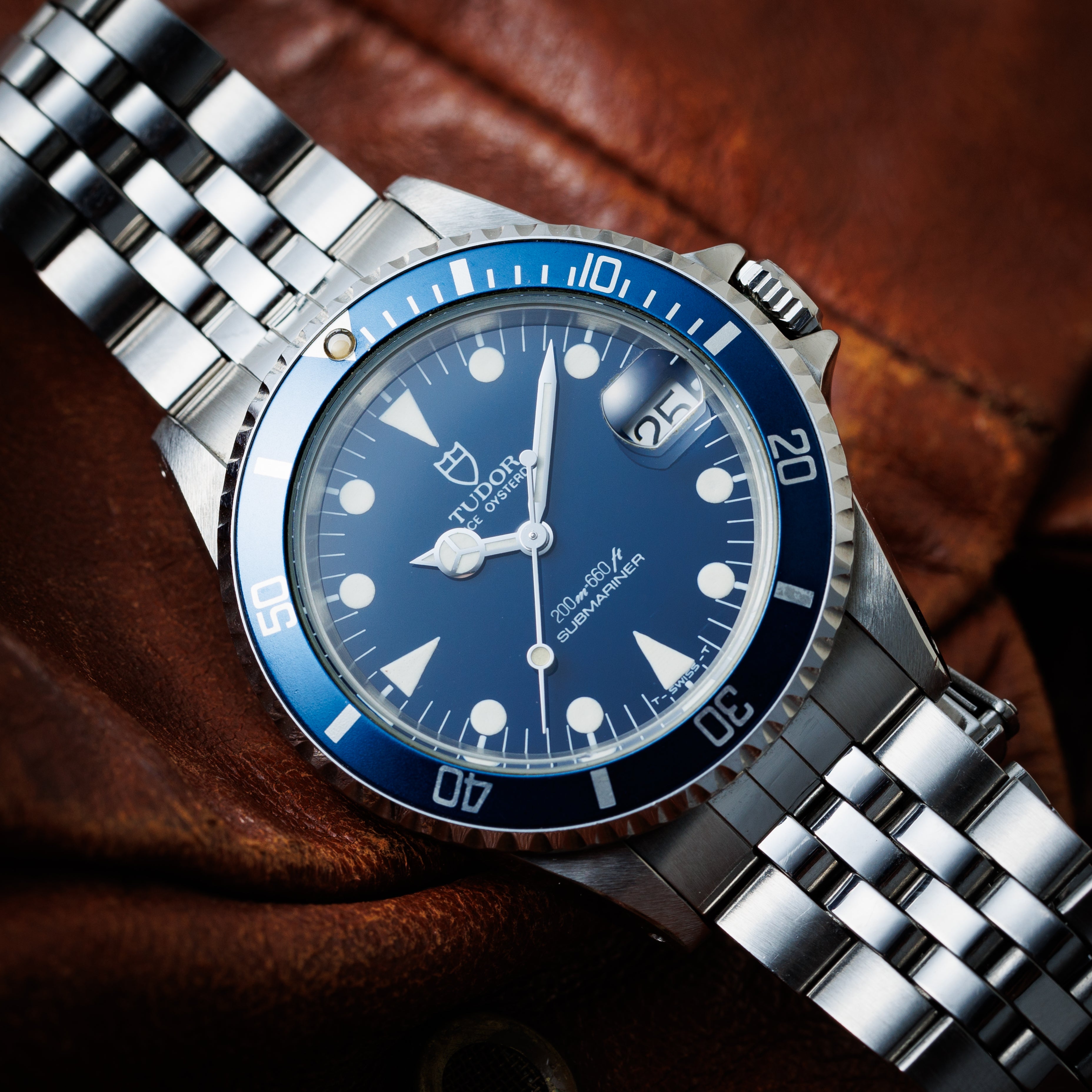 TUDOR 1988年製 サブマリーナ Ref.76000 ブルー 36㎜ミッドサイズ 純正ブレス付き 箱付き