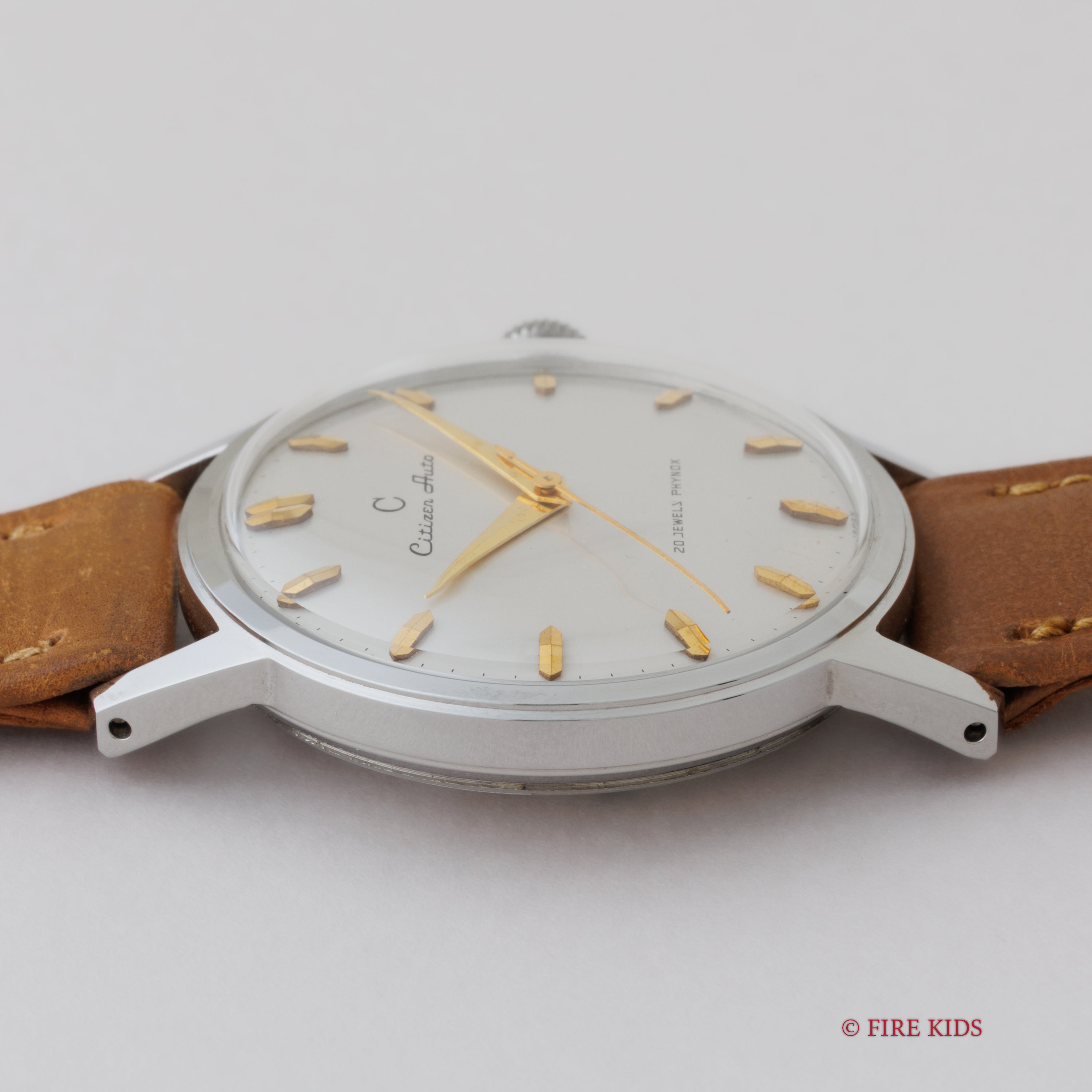 シチズン オート 1958年製 未使用品 箱、タグ付き 自動巻き オリジナル革ベルト、尾錠付き