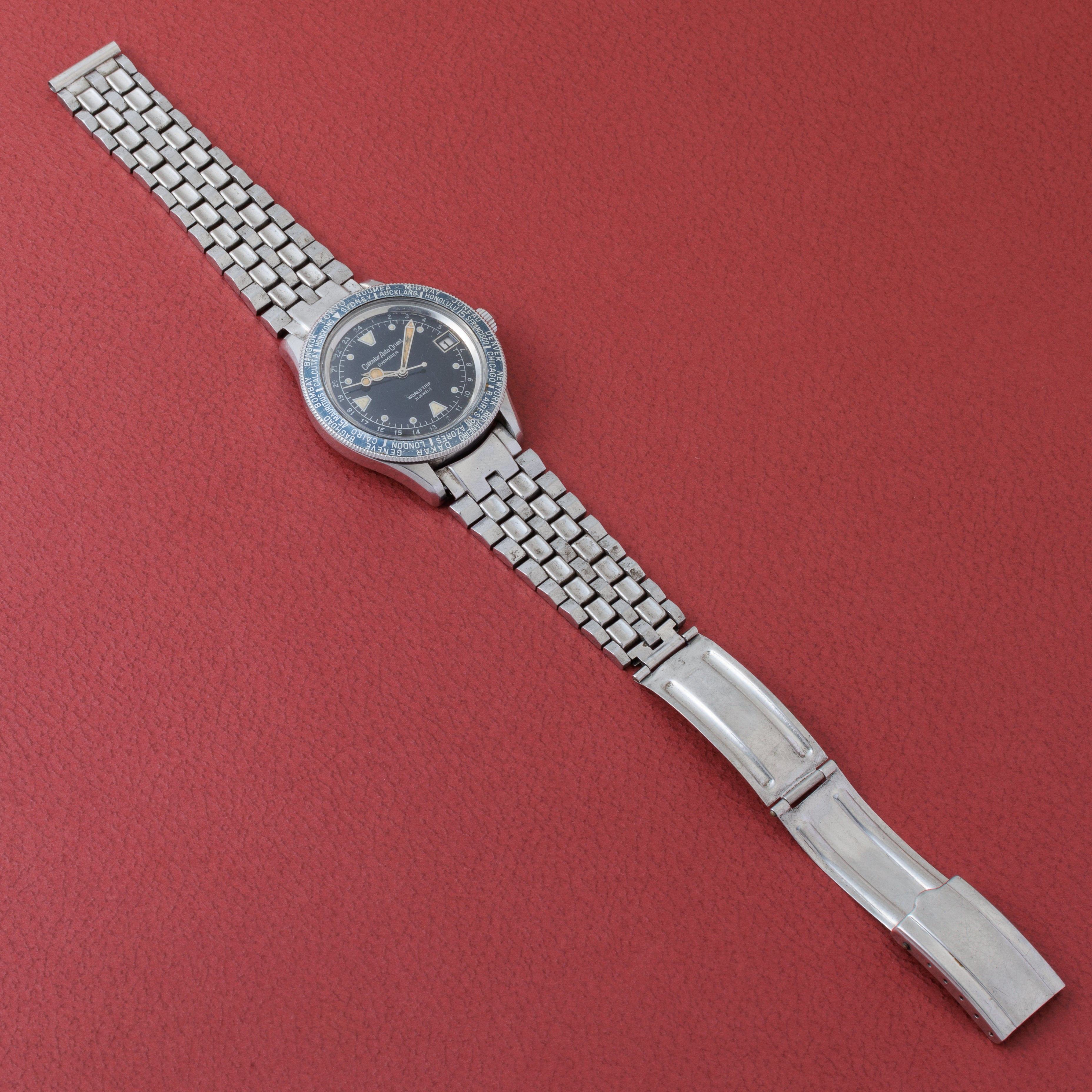 オリエント 1960年代製 カレンダー オート オリエント スイマー ワールドトリップ