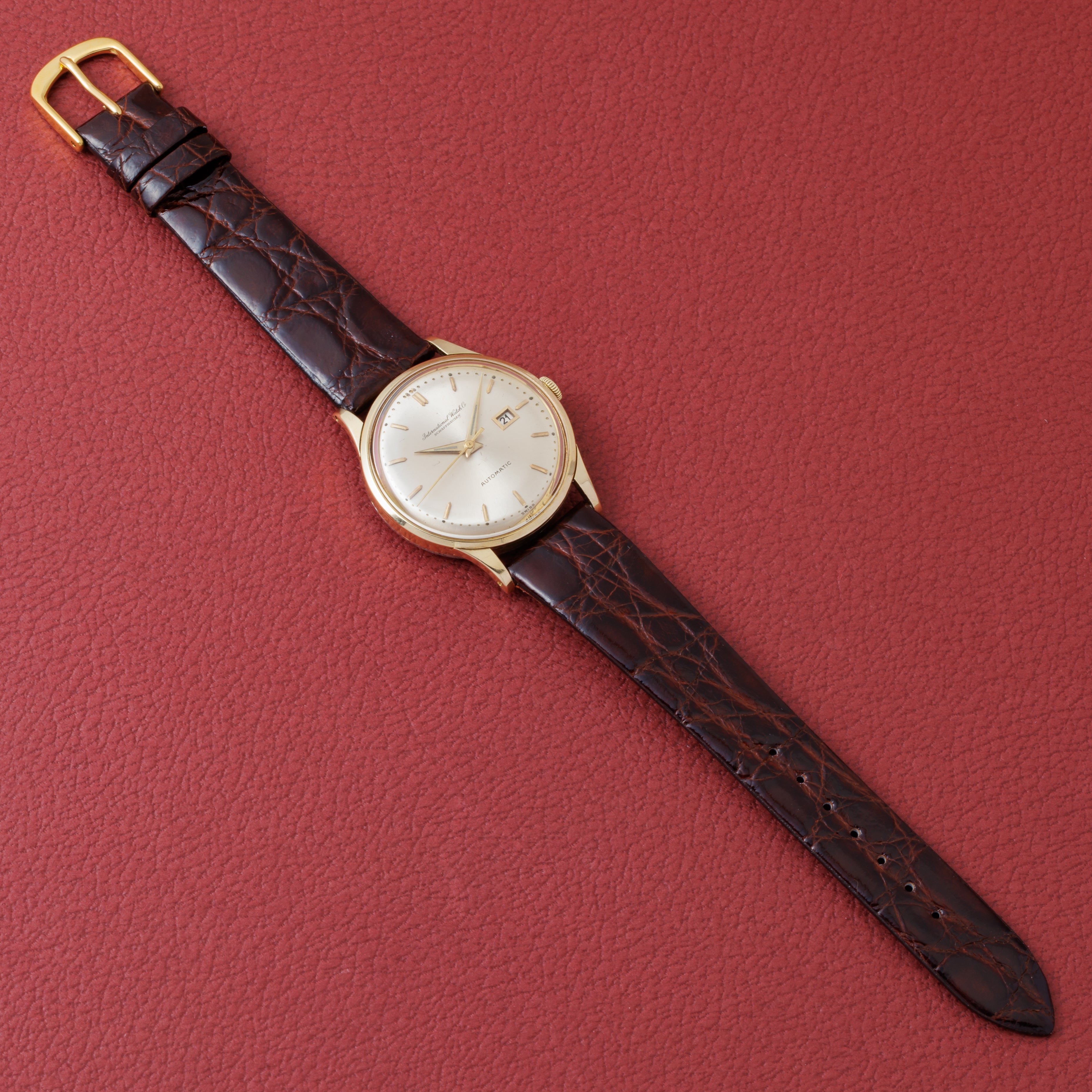 IWC ラウンドケース 自動巻き YG/SS 金無垢 バックステン Ref.709A 1964年製 Cal.8531