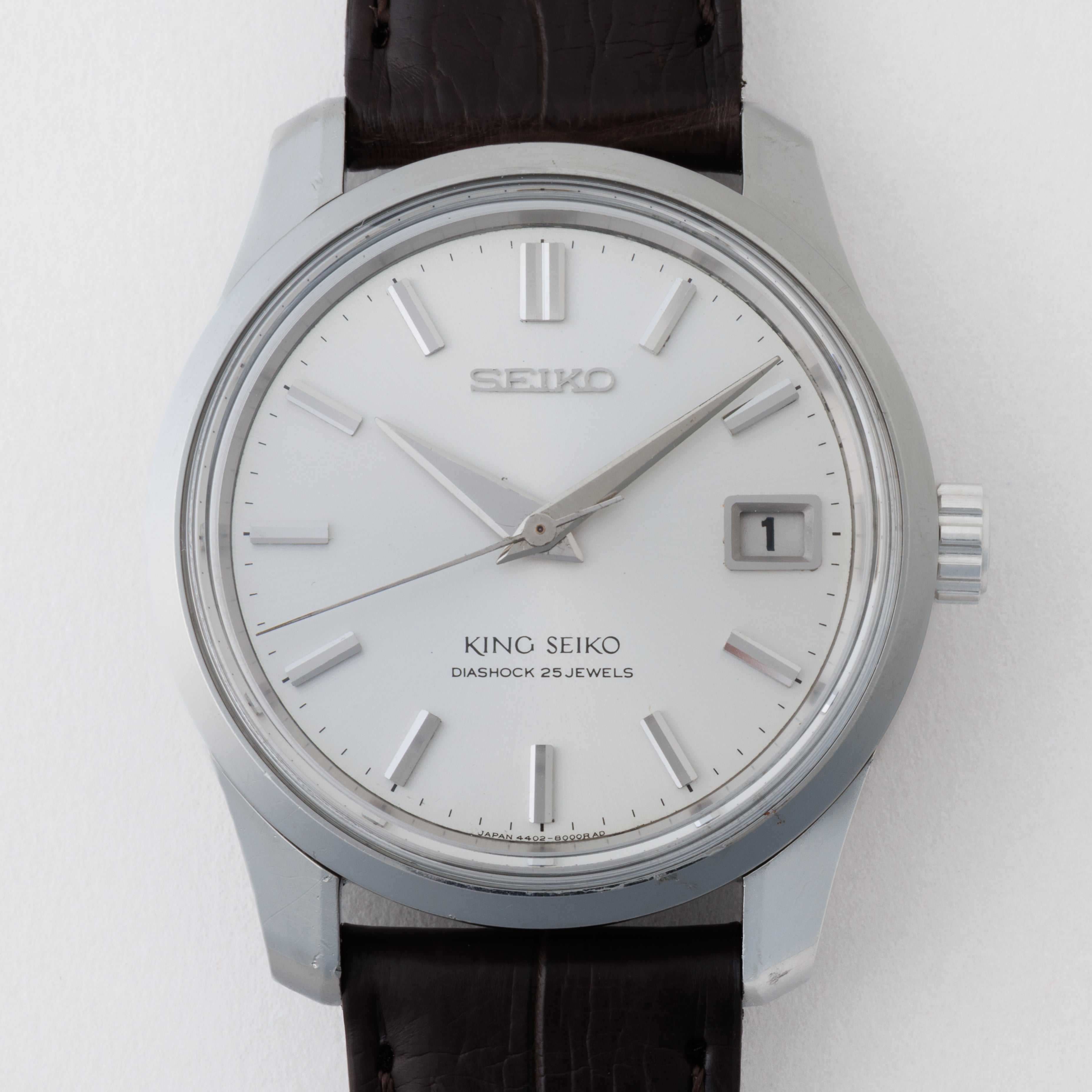 キングセイコー 1965年製 Ref.4402-8000 44KS前期型盾メダリオン シルバーダイヤル ロービート手巻き