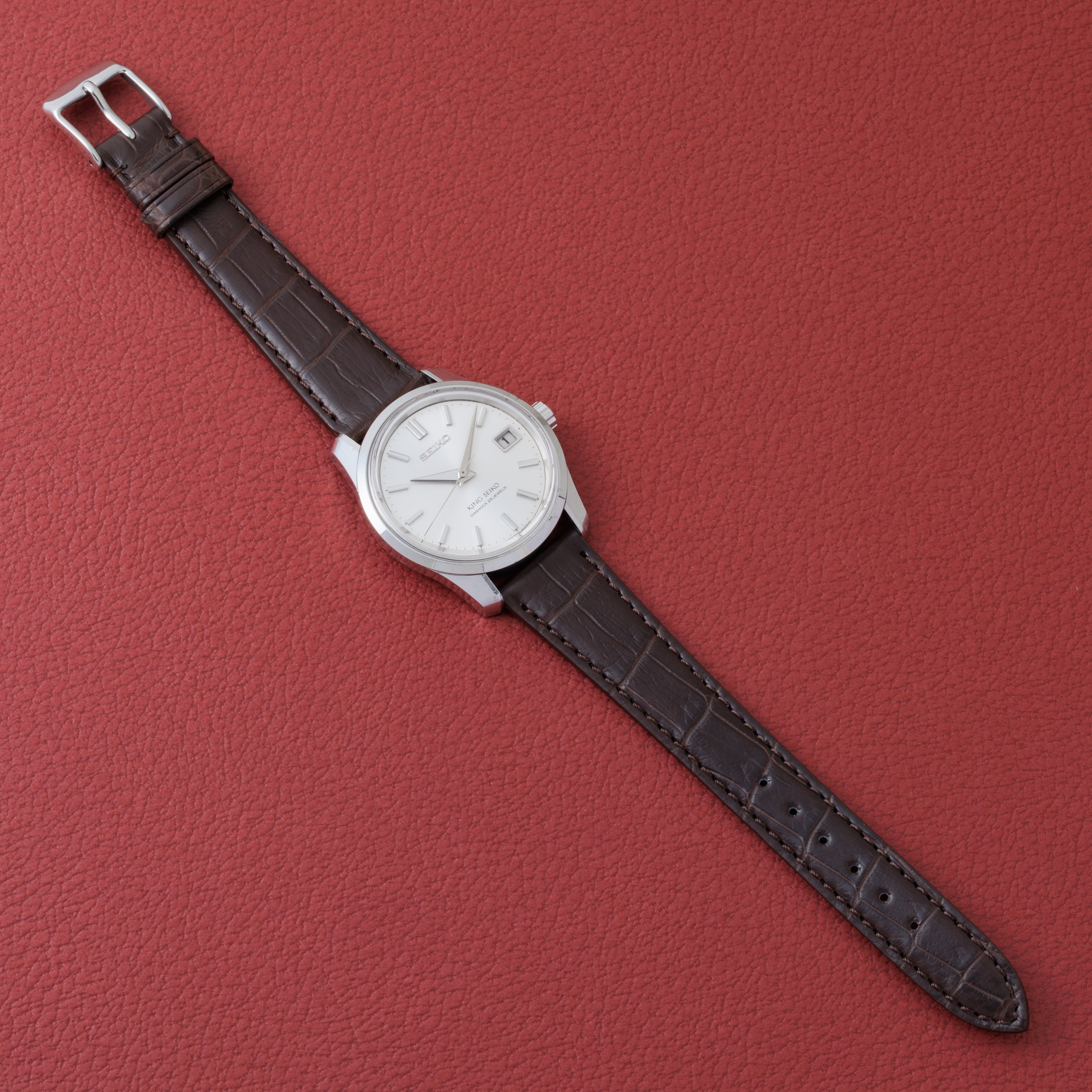 キングセイコー 1965年製 Ref.4402-8000 44KS前期型盾メダリオン シルバーダイヤル ロービート手巻き