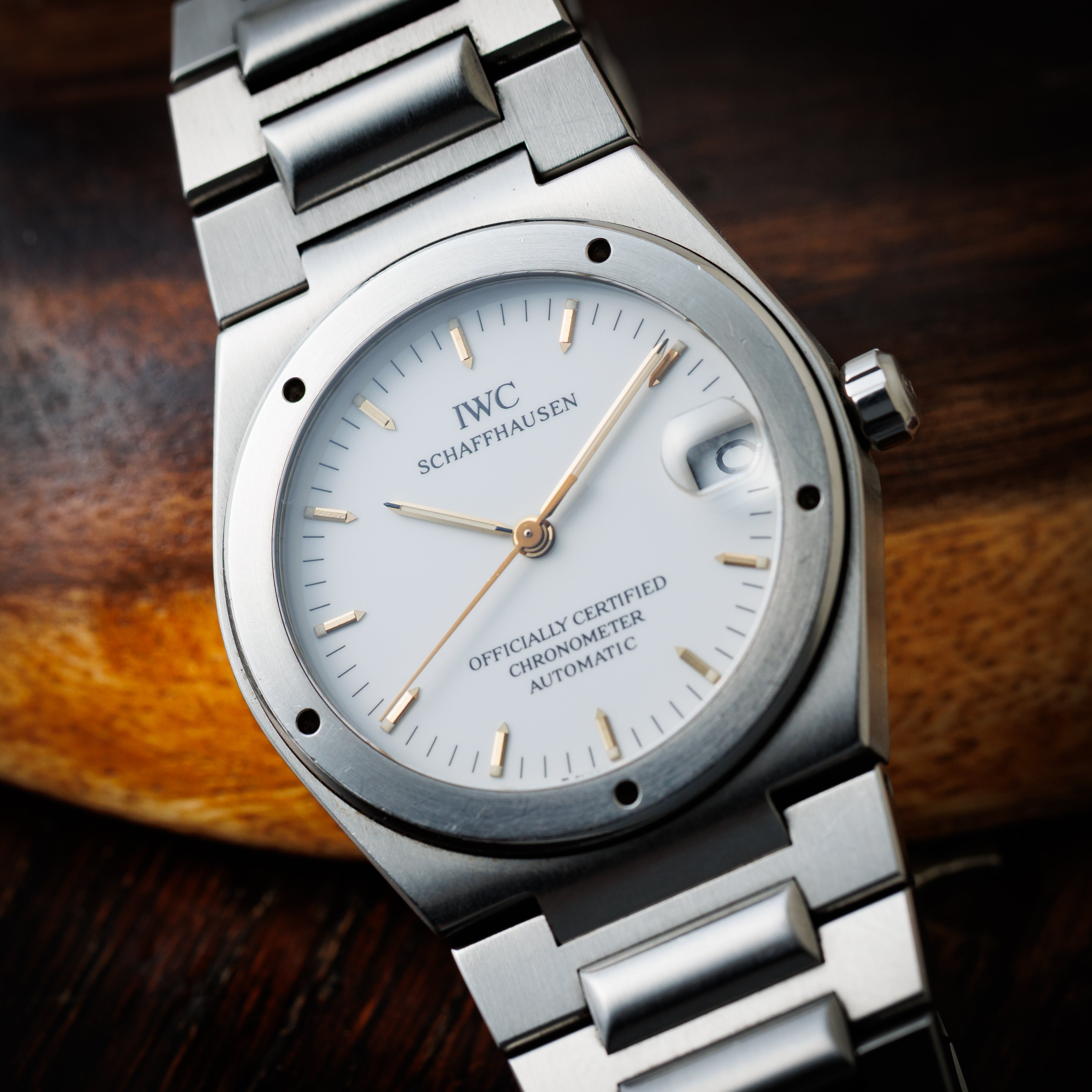 IWC インヂュニア 1995年製 Ref.3521 ジェンタデザイン 耐磁時計 自動巻き ギャラ、クロノメーター証明書