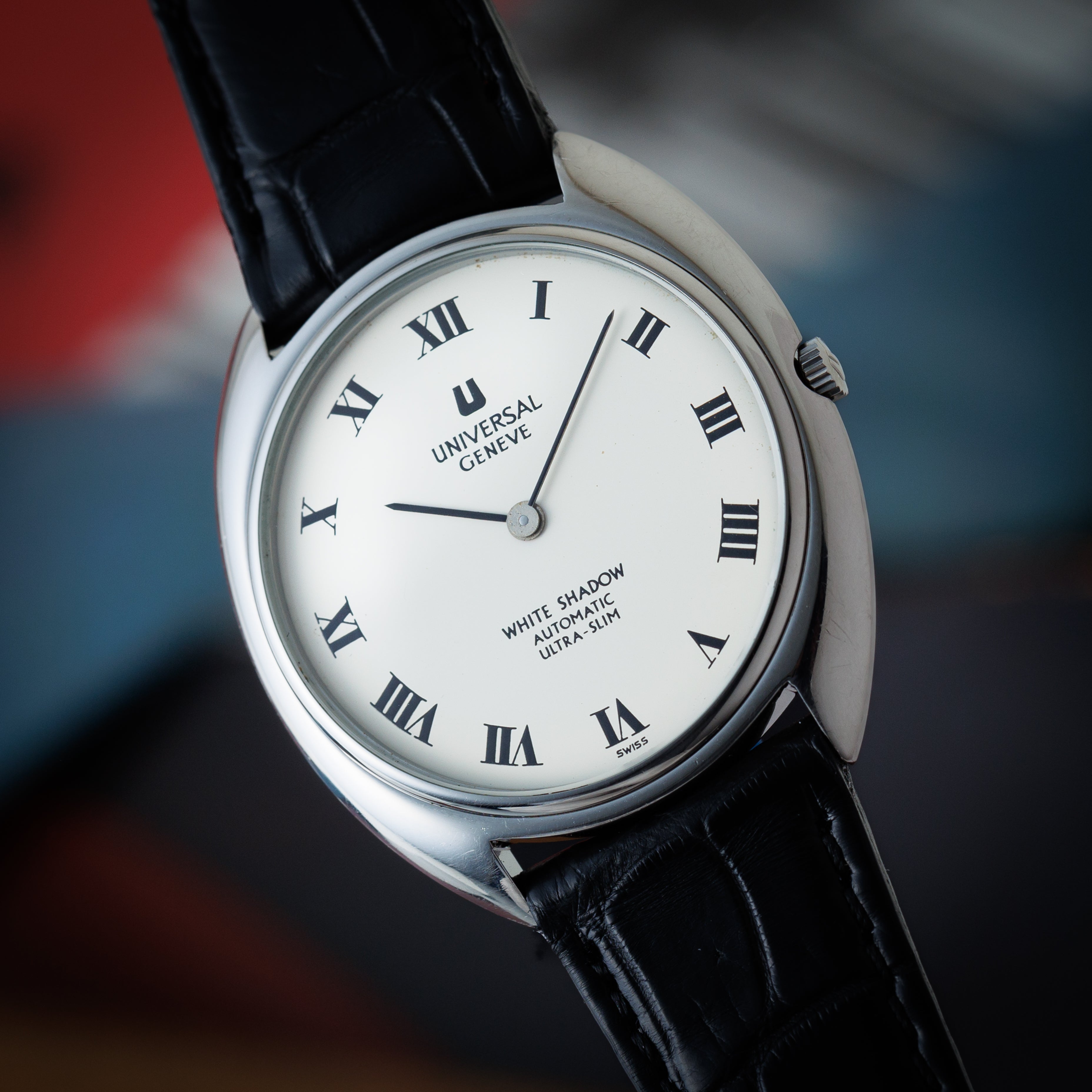 ユニバーサル ホワイトシャドウ オートマチック ウルトラスリム 1970年代製